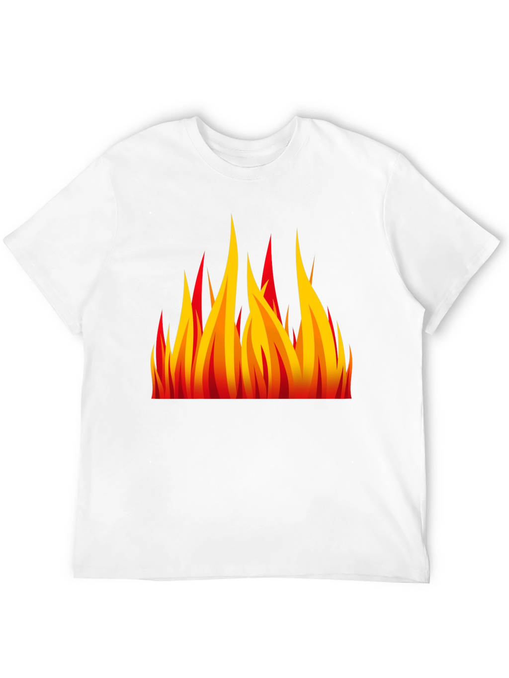 Fiery Flames Graphic Black T-Shirt
