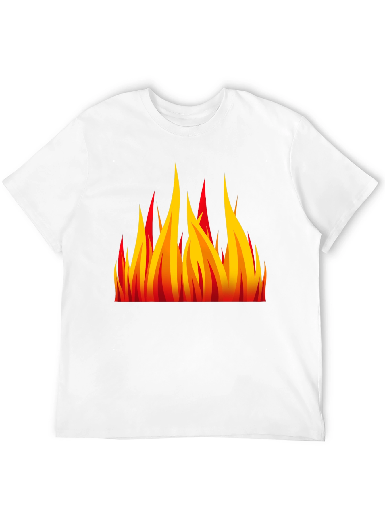 Fiery Flames Graphic Black T-Shirt