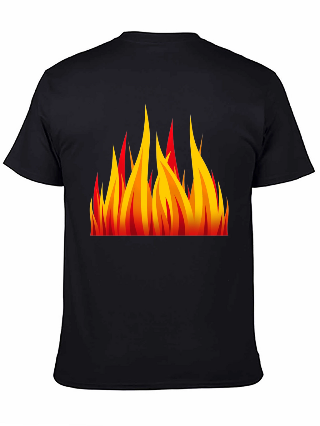 Fiery Flames Graphic Black T-Shirt