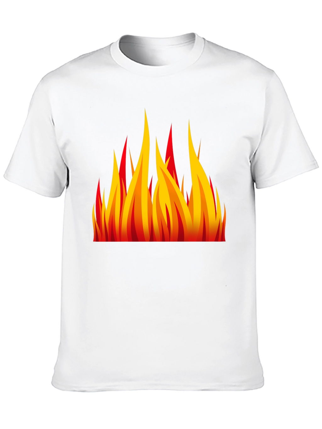 Fiery Flames Graphic Black T-Shirt