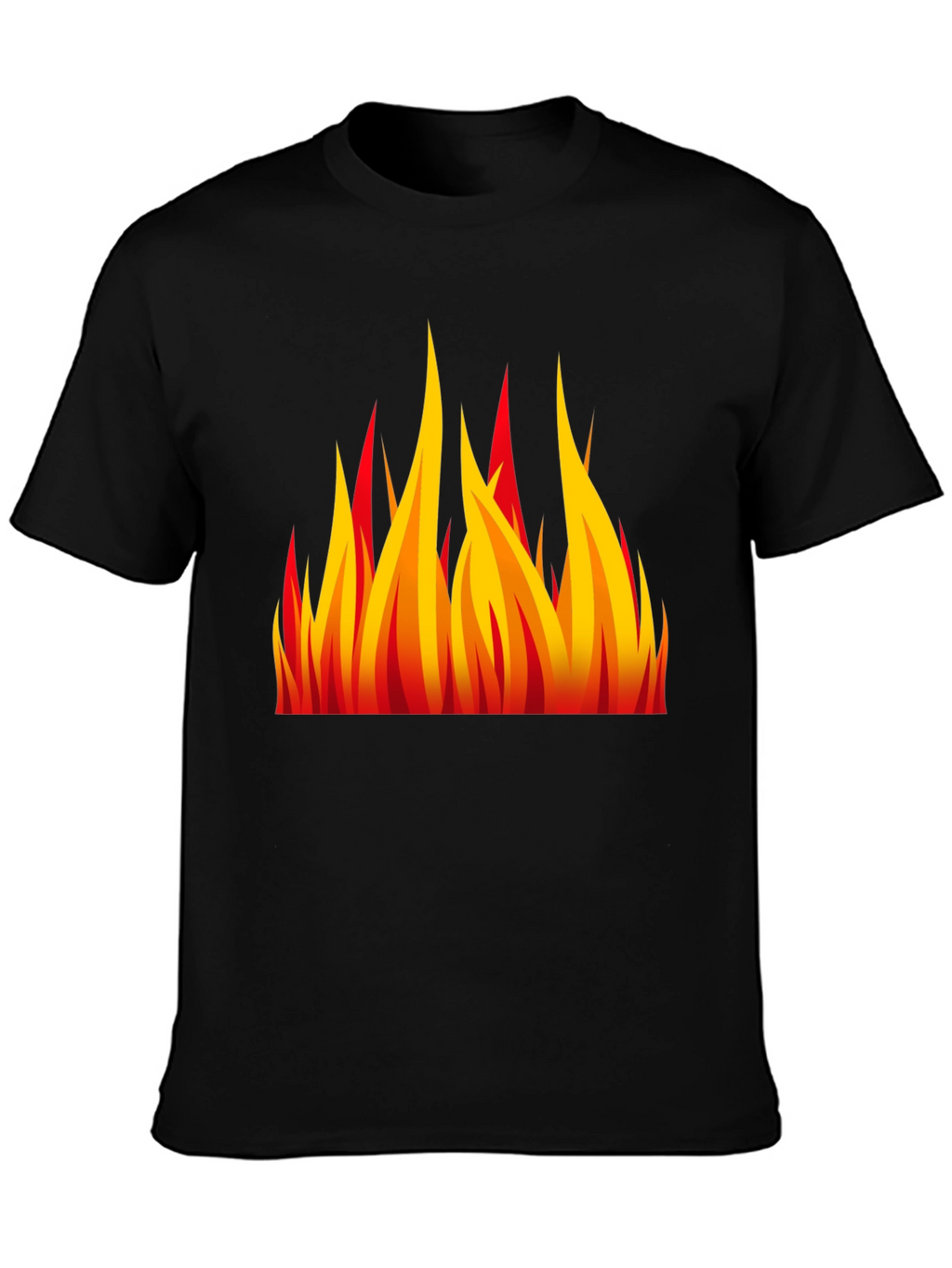 Fiery Flames Graphic Black T-Shirt
