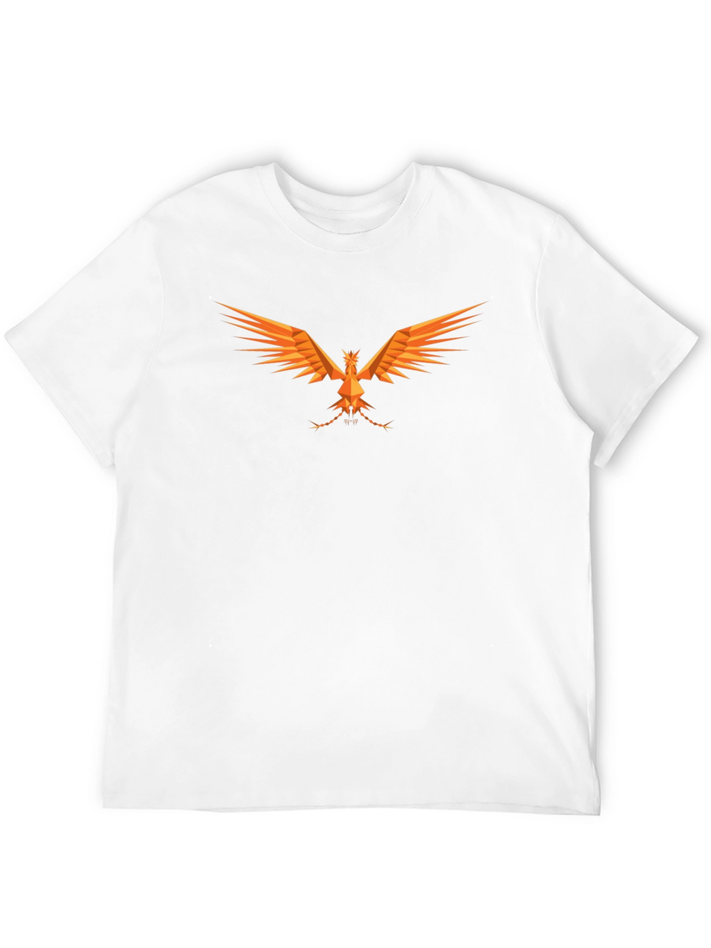 Geometric Phoenix Graphic Black T-Shirt