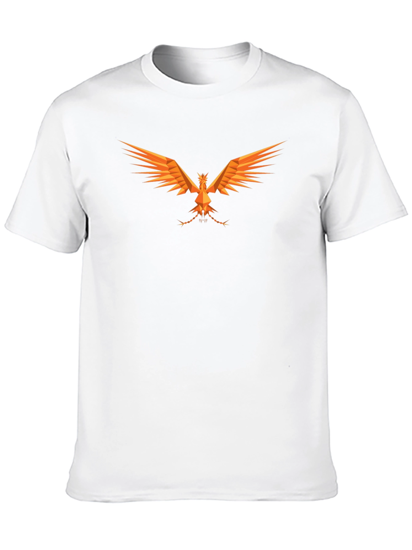 Geometric Phoenix Graphic Black T-Shirt