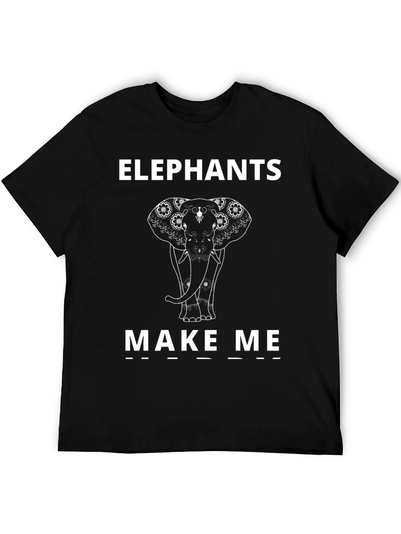 Elephant Graphic T-Shirt - Black