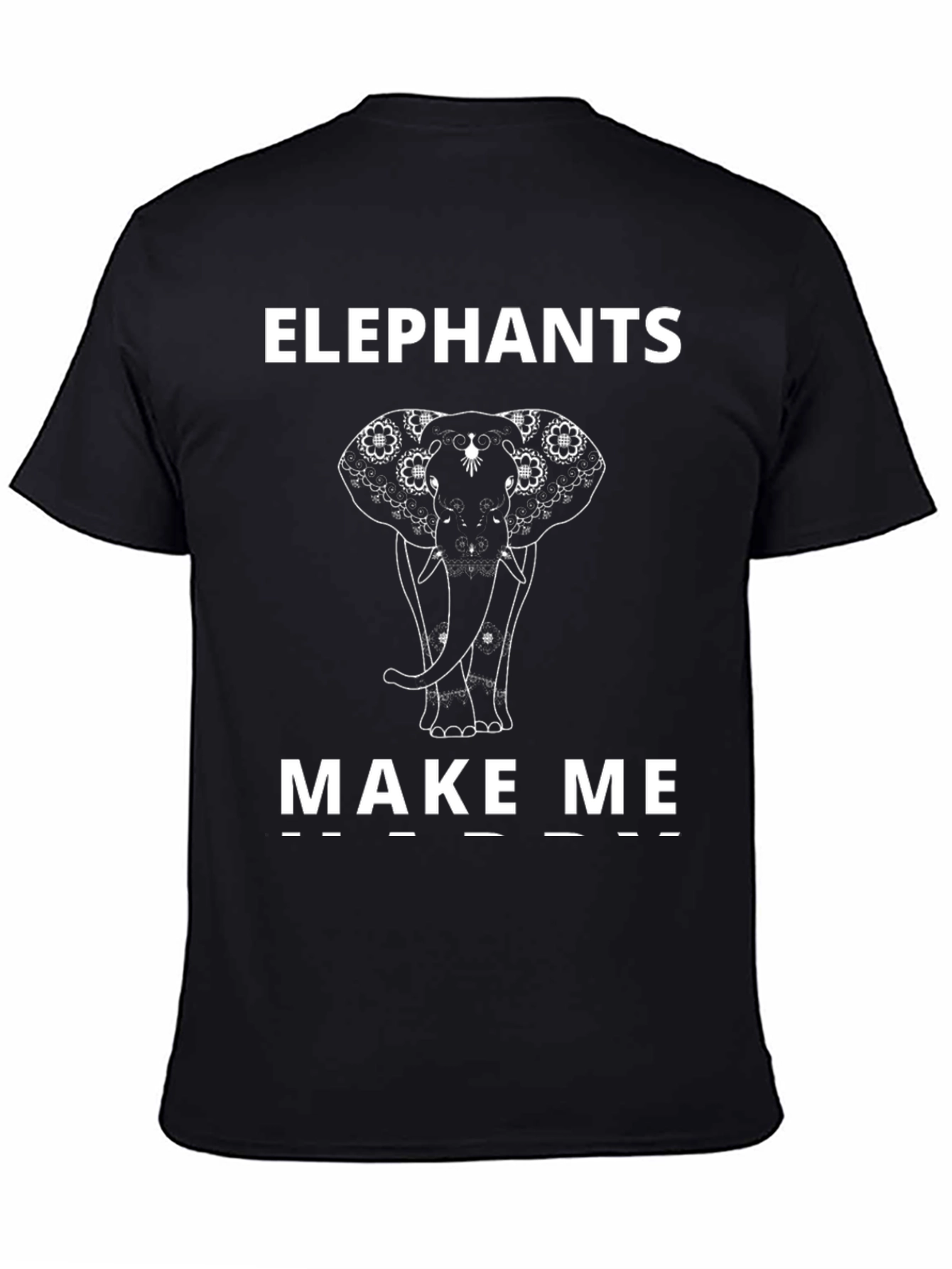 Elephant Graphic T-Shirt - Black