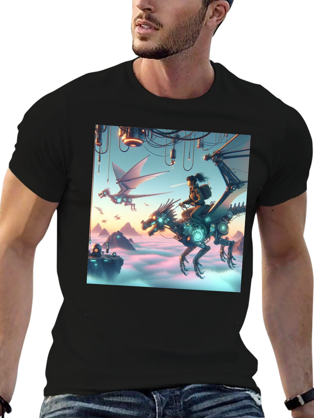 Steampunk Dragon Rider T-Shirt