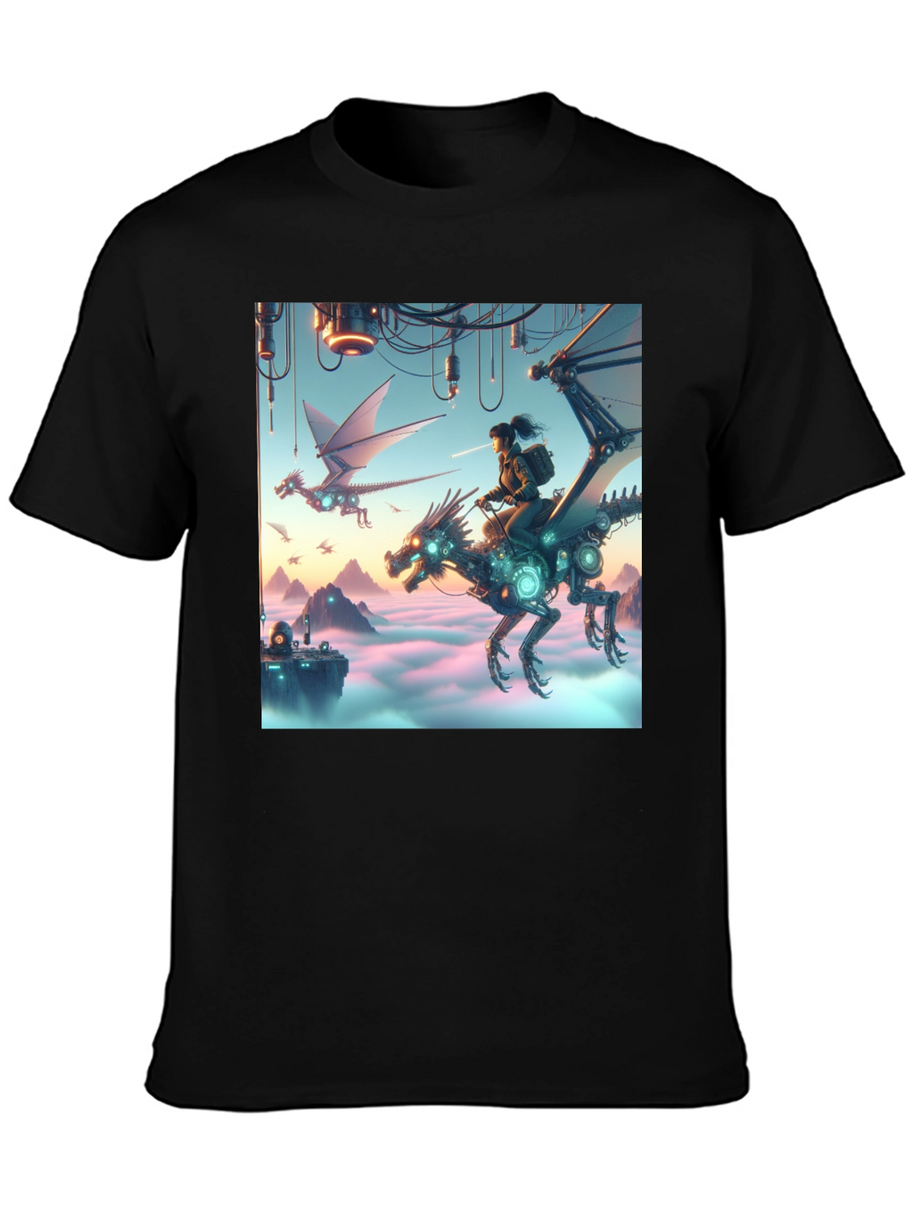 Steampunk Dragon Rider T-Shirt