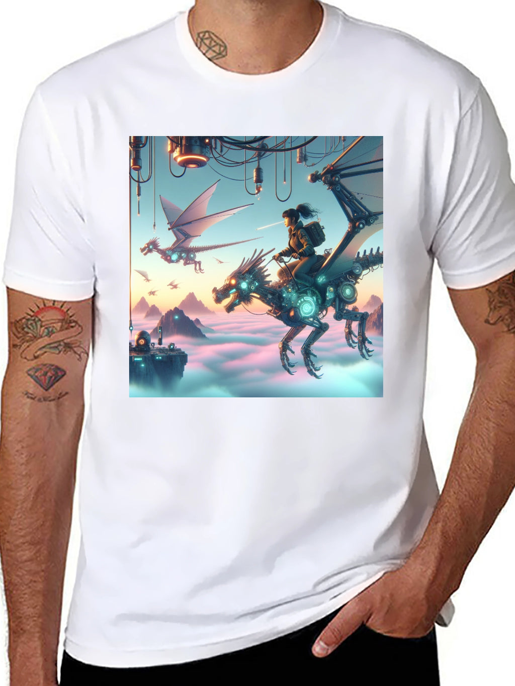 Steampunk Dragon Rider T-Shirt