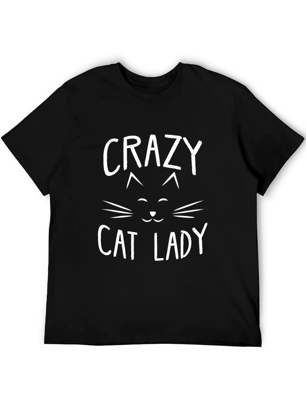 Crazy Cat Lady Graphic Tee - Black Cotton Blend