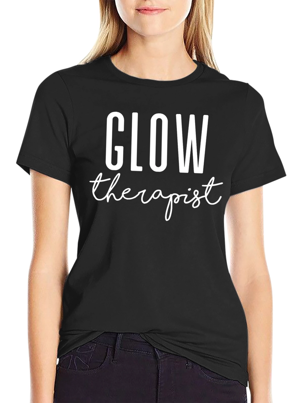 Glow Therapist Graphic T-Shirt - Unisex Black Tee