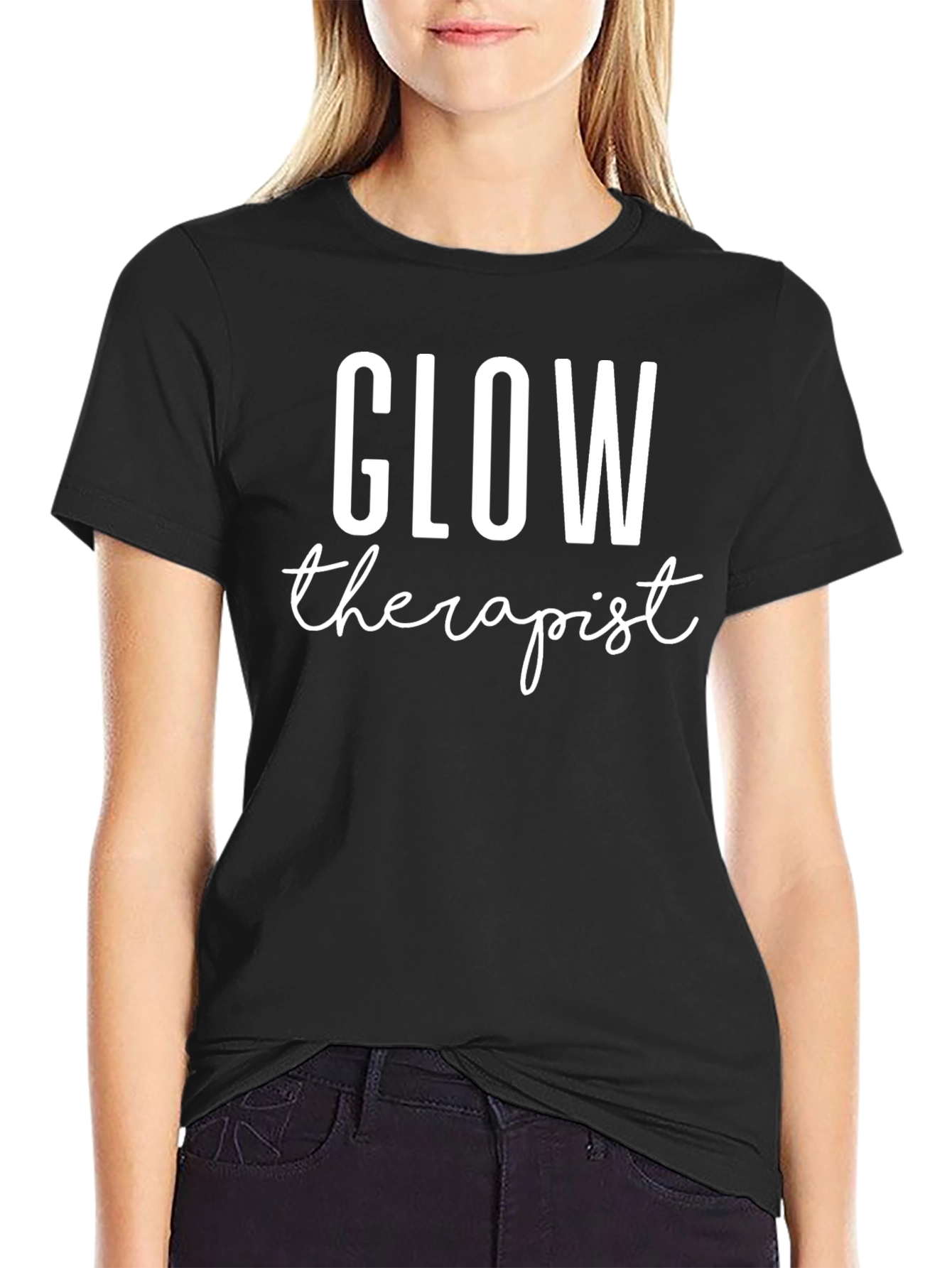Glow Therapist Graphic T-Shirt - Unisex Black Tee