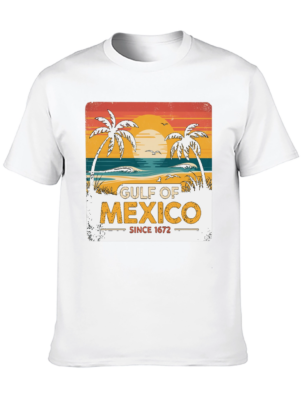 Gulf of Mexico Retro Beach T-Shirt