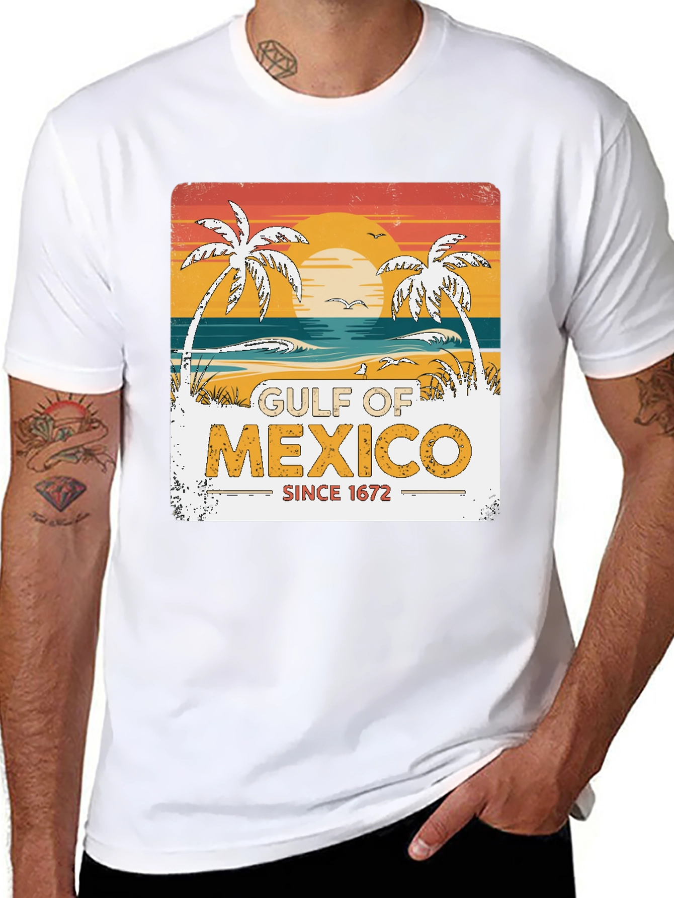 Gulf of Mexico Retro Beach T-Shirt