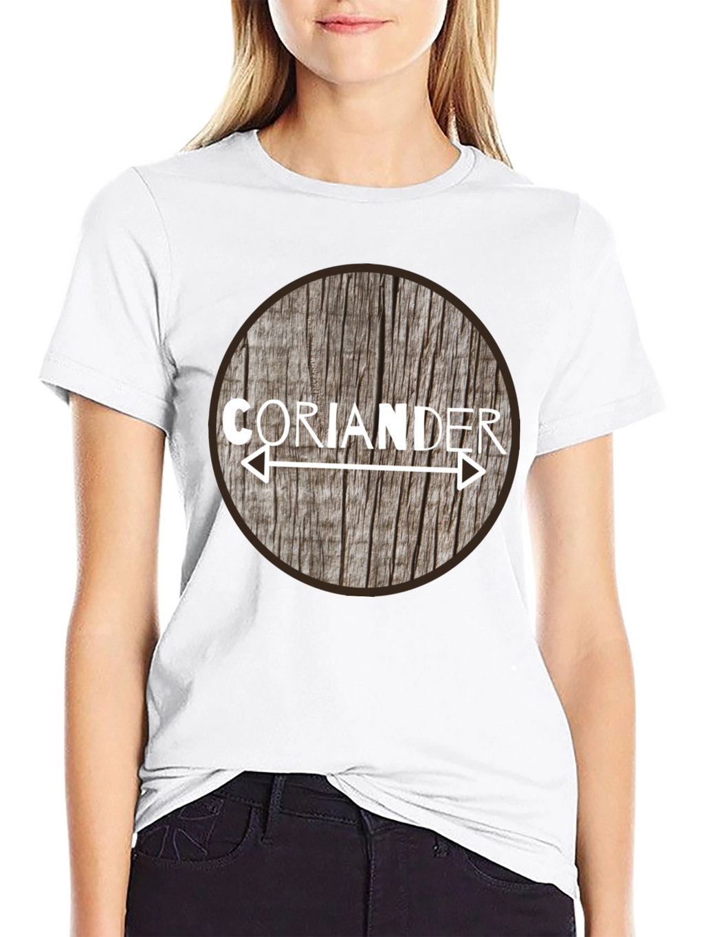 Coriander Arrow Woodgrain Graphic T-Shirt