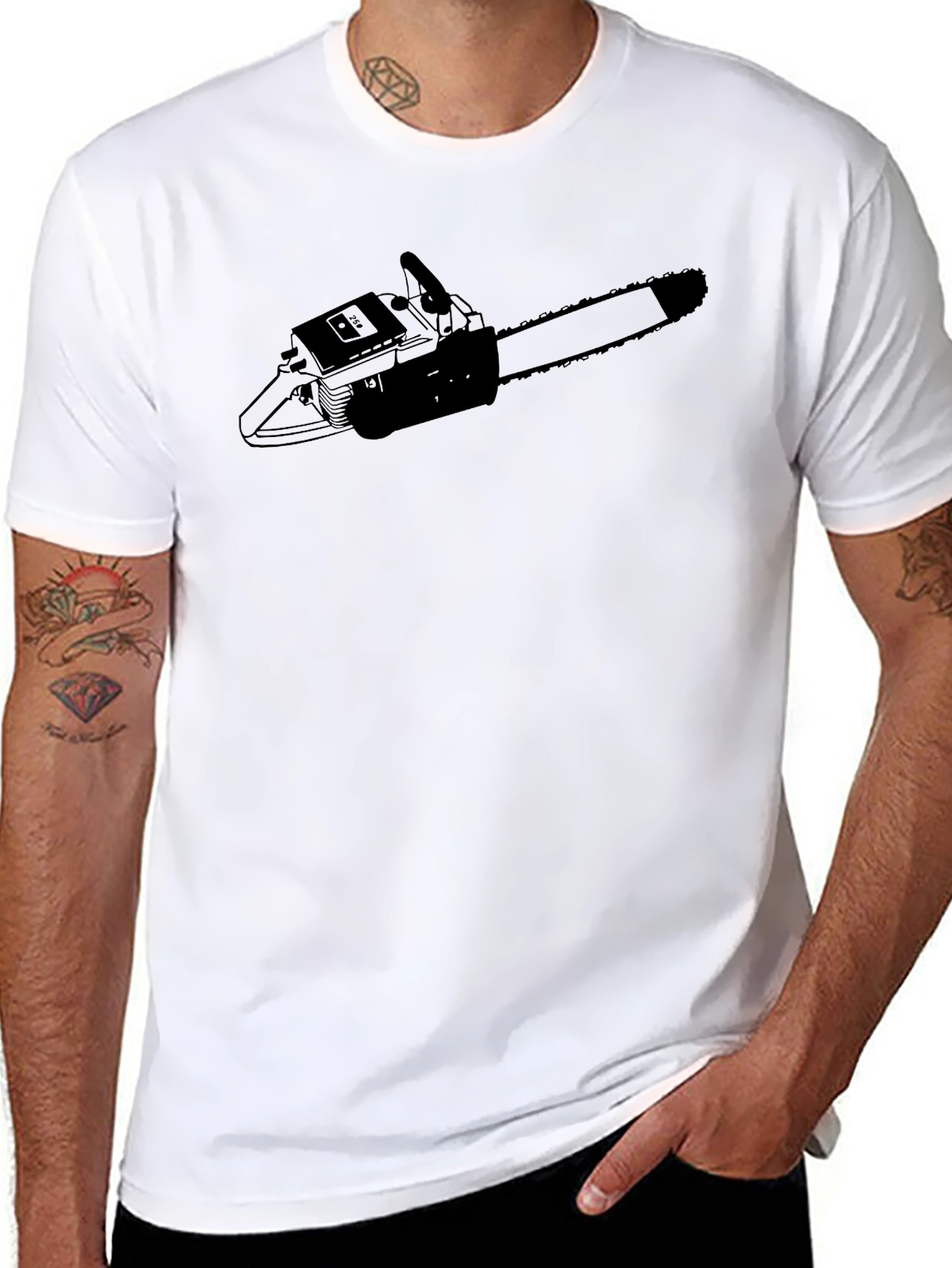 Chainsaw Graphic Tee - Edgy Style