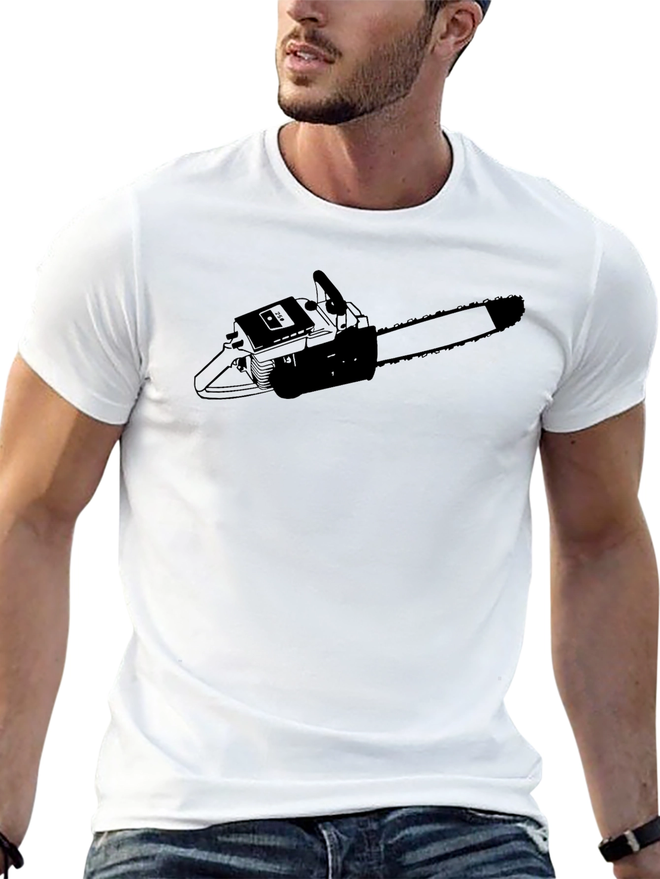 Chainsaw Graphic Tee - Edgy Style