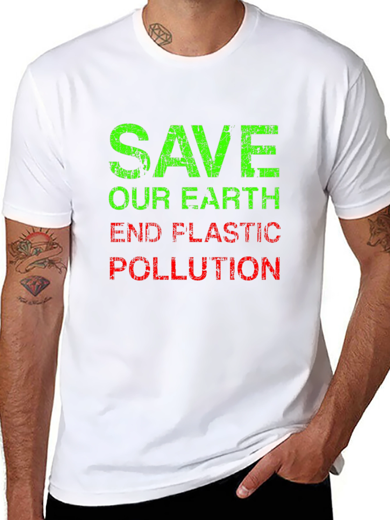 Save Our Earth Graphic Tee - End Plastic Pollution