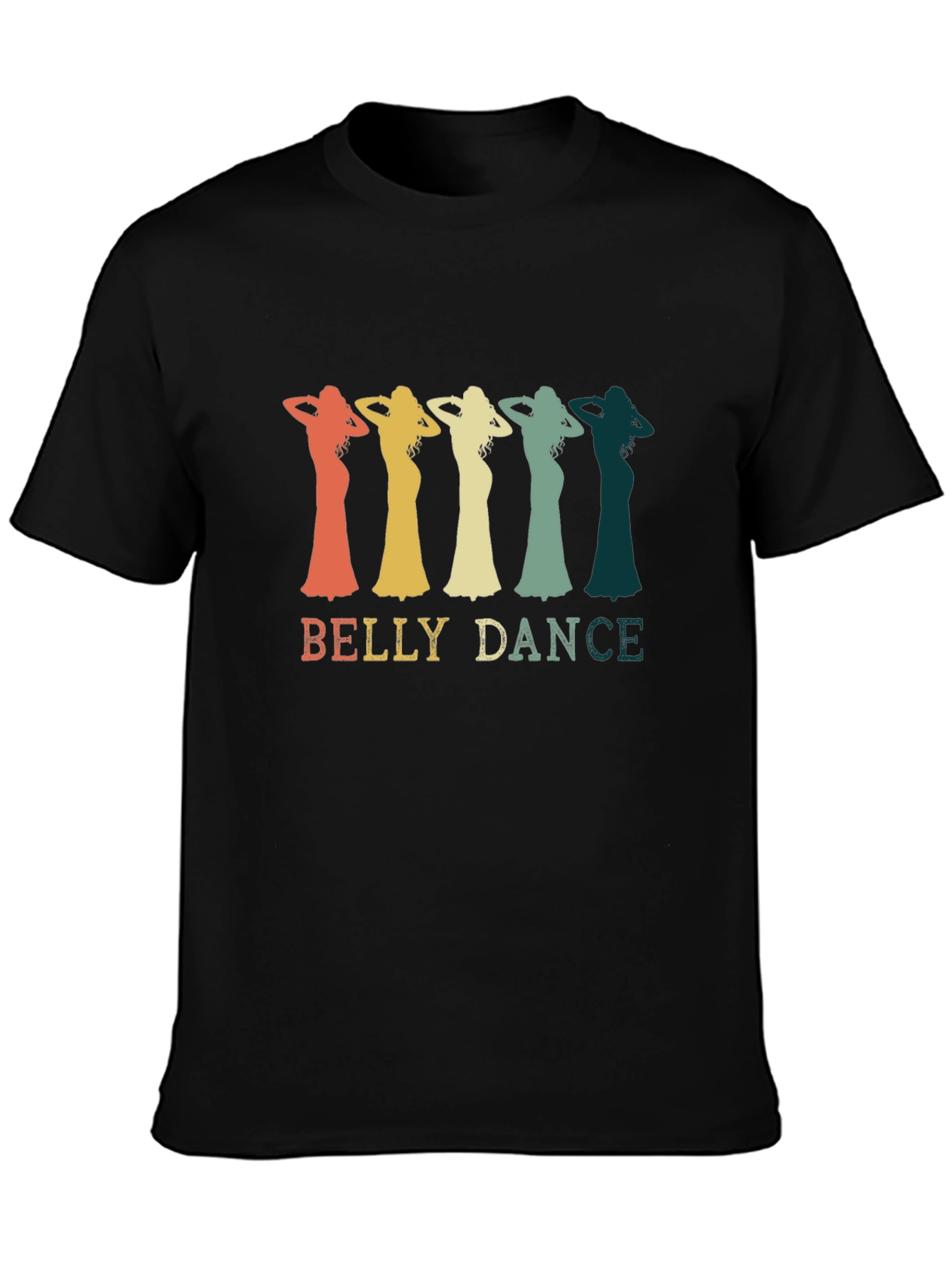 Retro Belly Dance T-Shirt - Black