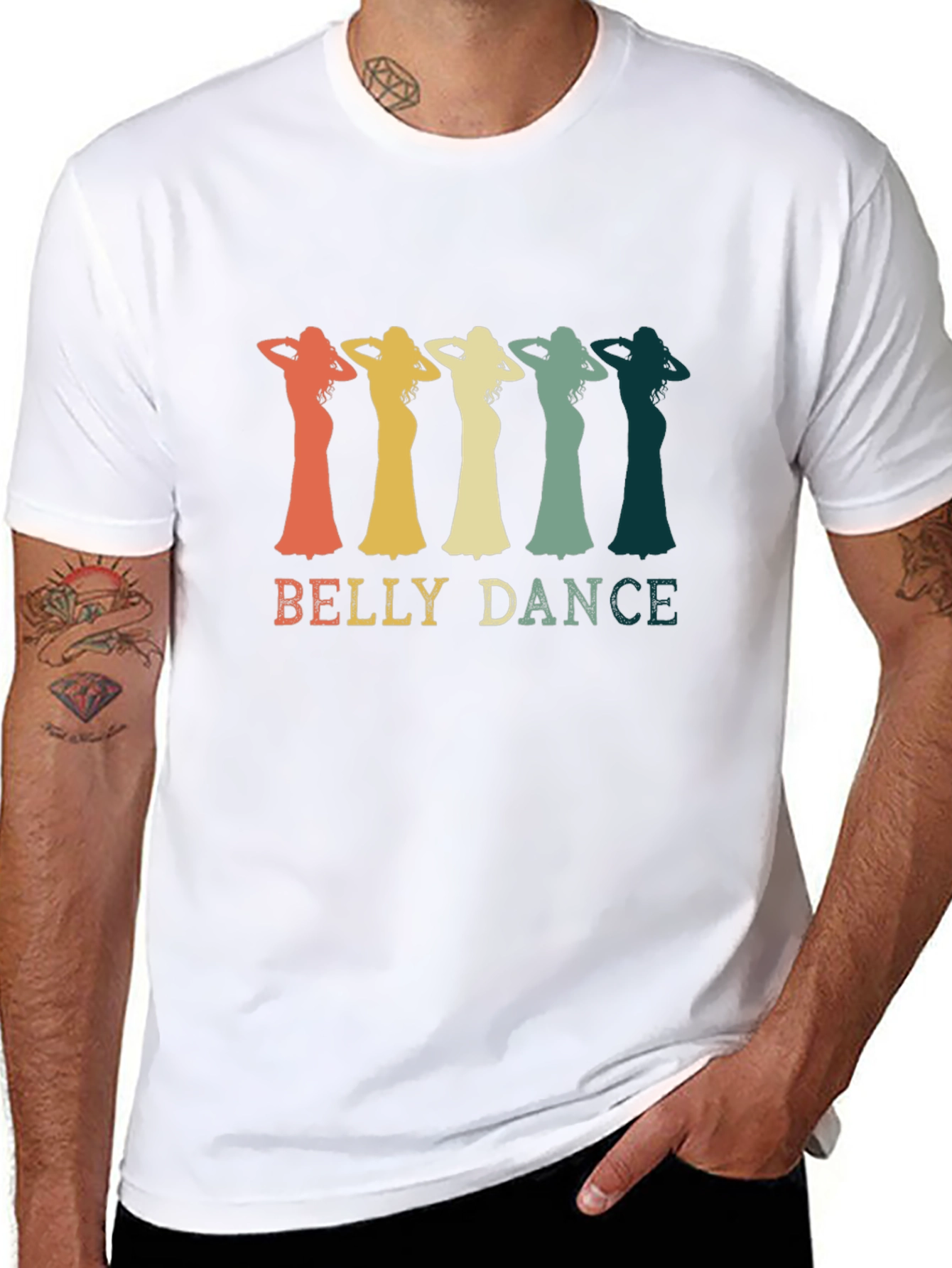 Retro Belly Dance T-Shirt - Black