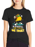 Baseball and Tacos Graphic T-Shirt