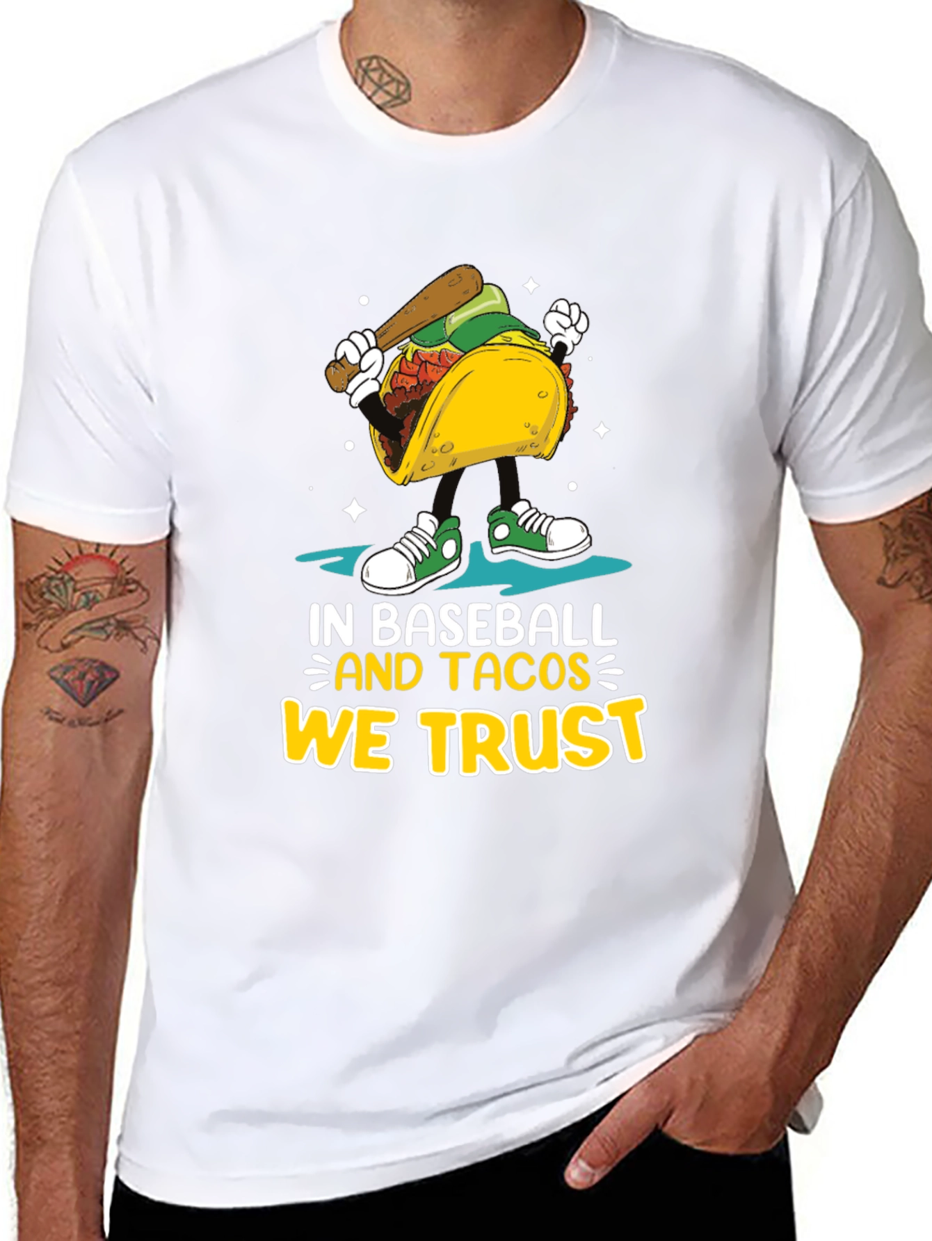 Baseball and Tacos Graphic T-Shirt