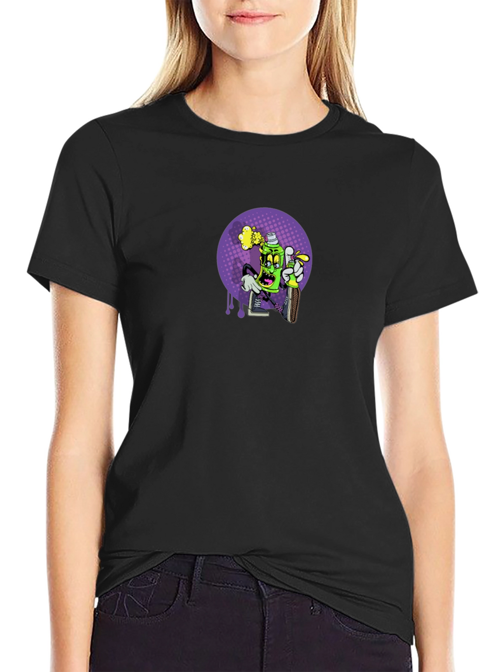 Cartoon Spray Paint Graphic Tee