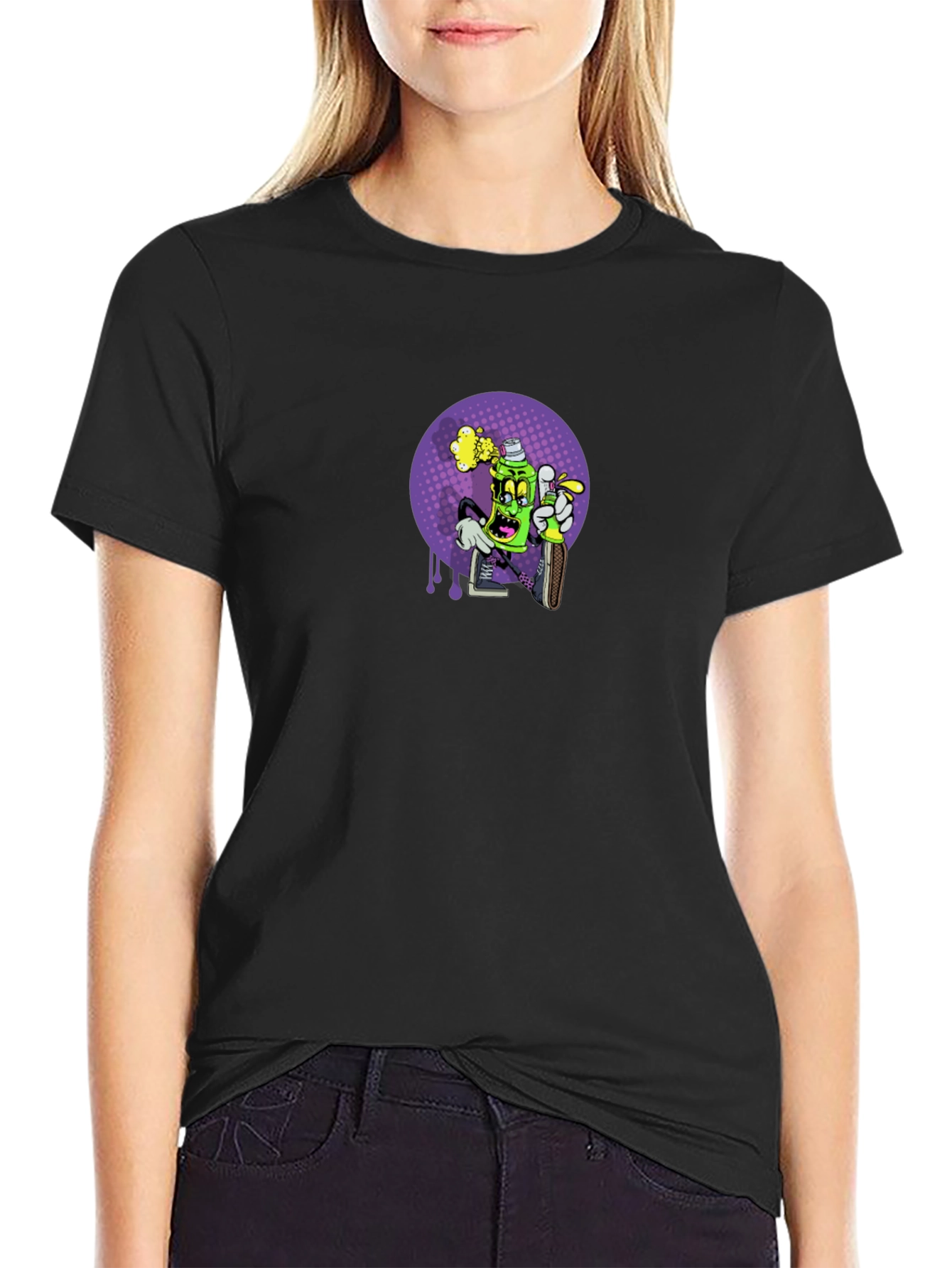 Cartoon Spray Paint Graphic Tee