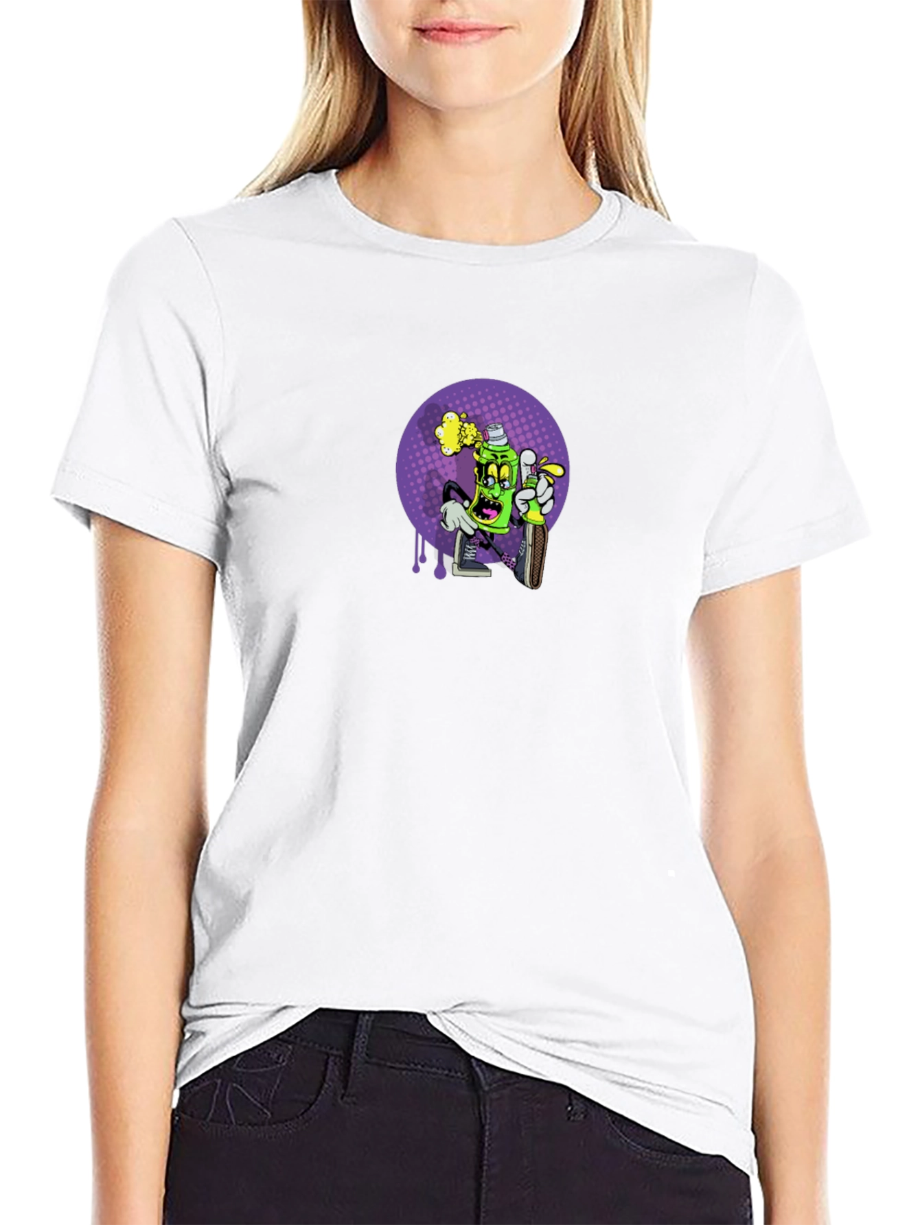 Cartoon Spray Paint Graphic Tee