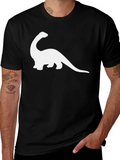 Dinosaur Graphic T-Shirt - Black Cotton Tee
