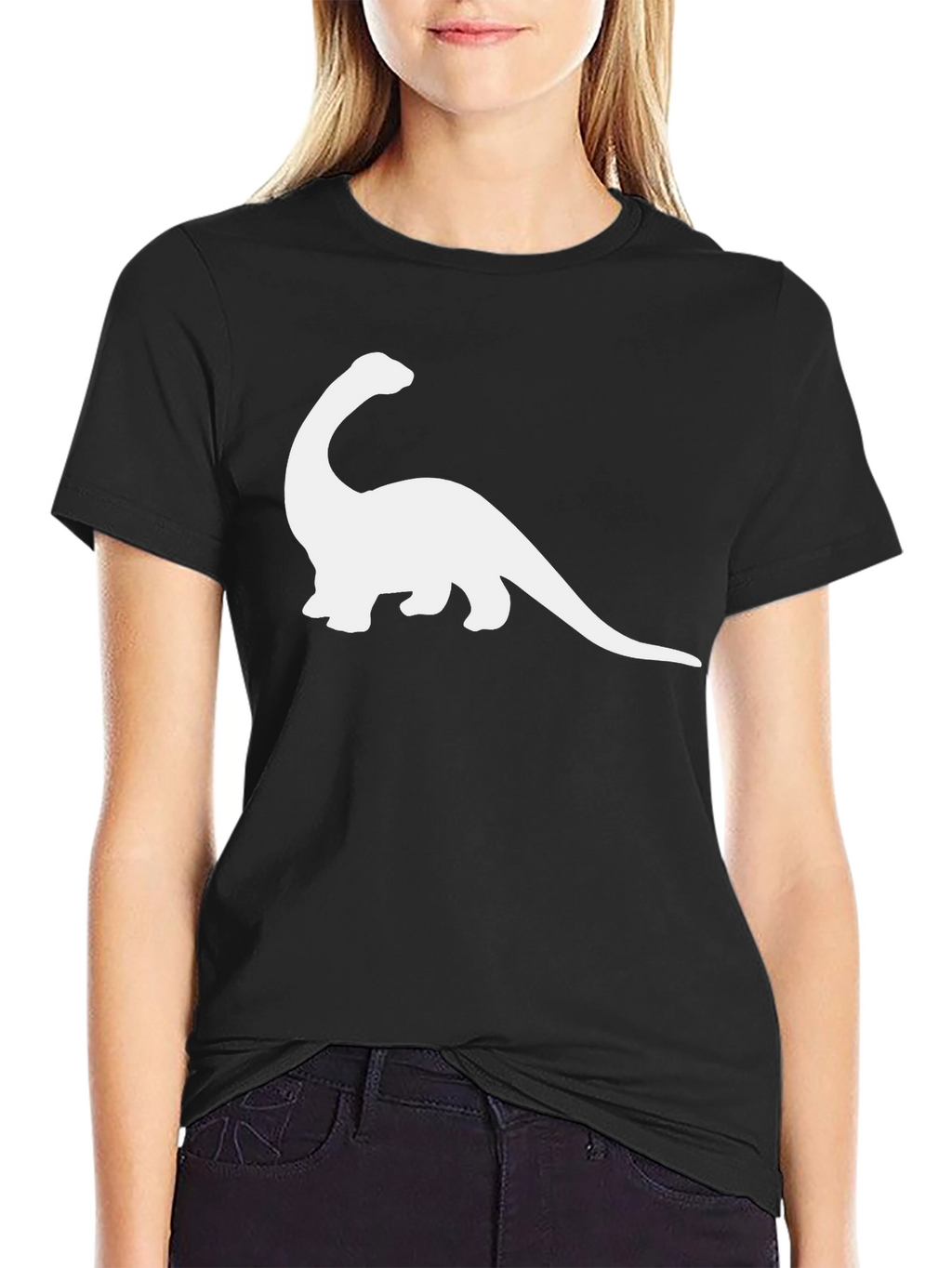 Dinosaur Graphic T-Shirt - Black Cotton Tee