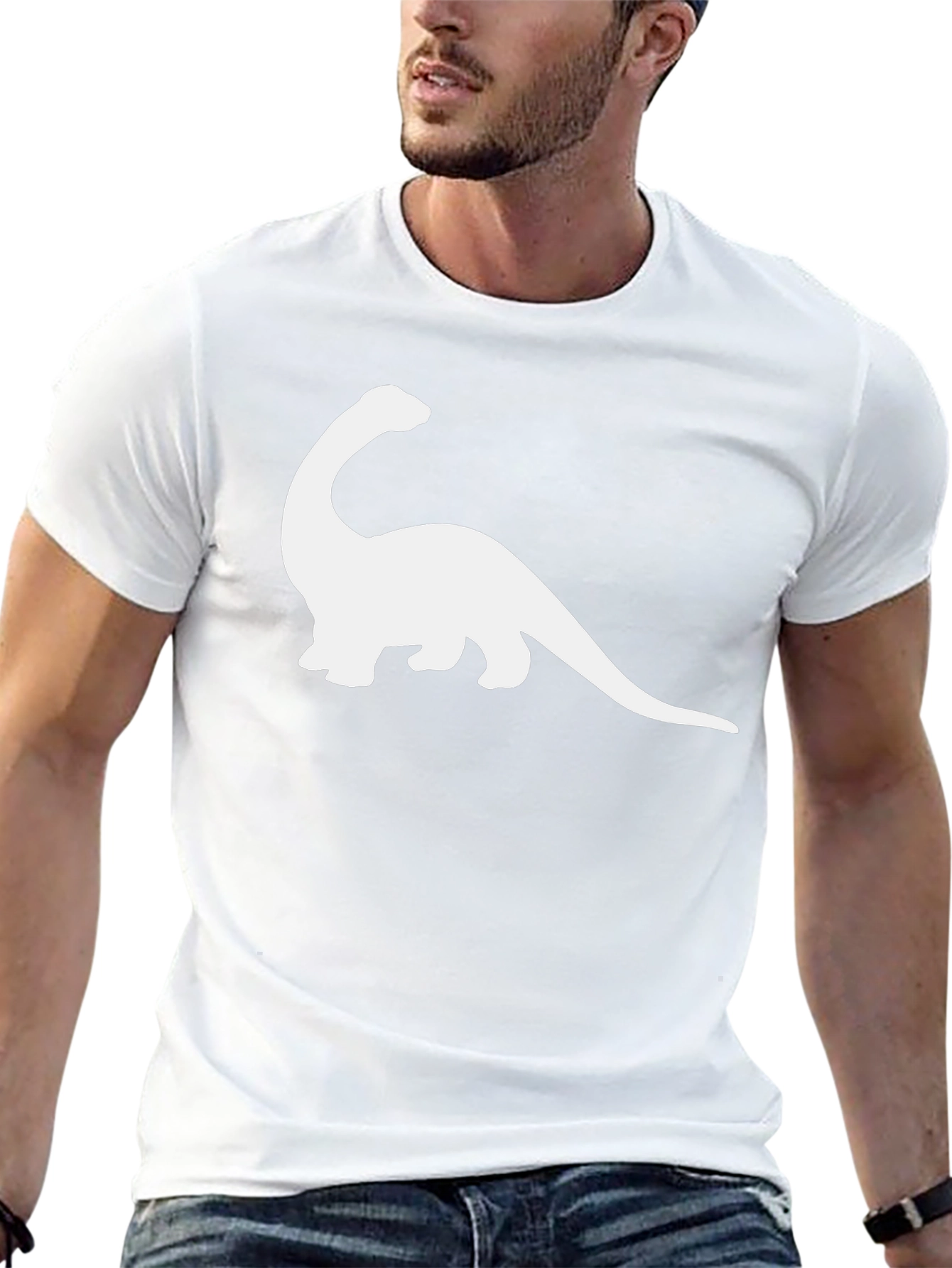 Dinosaur Graphic T-Shirt - Black Cotton Tee