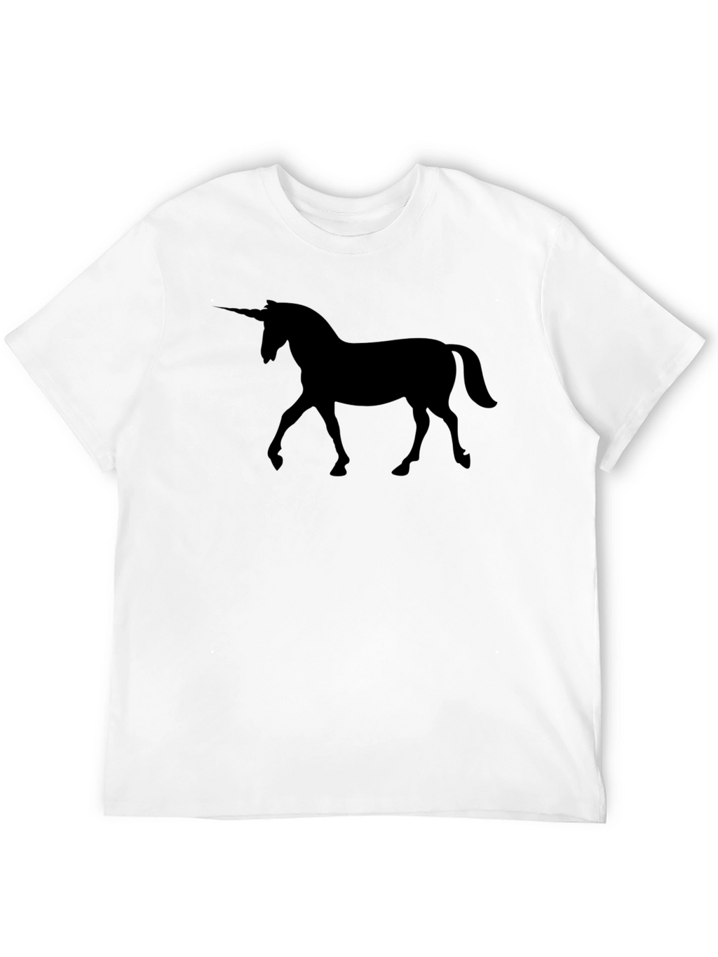 Unicorn Silhouette Graphic Black T-Shirt