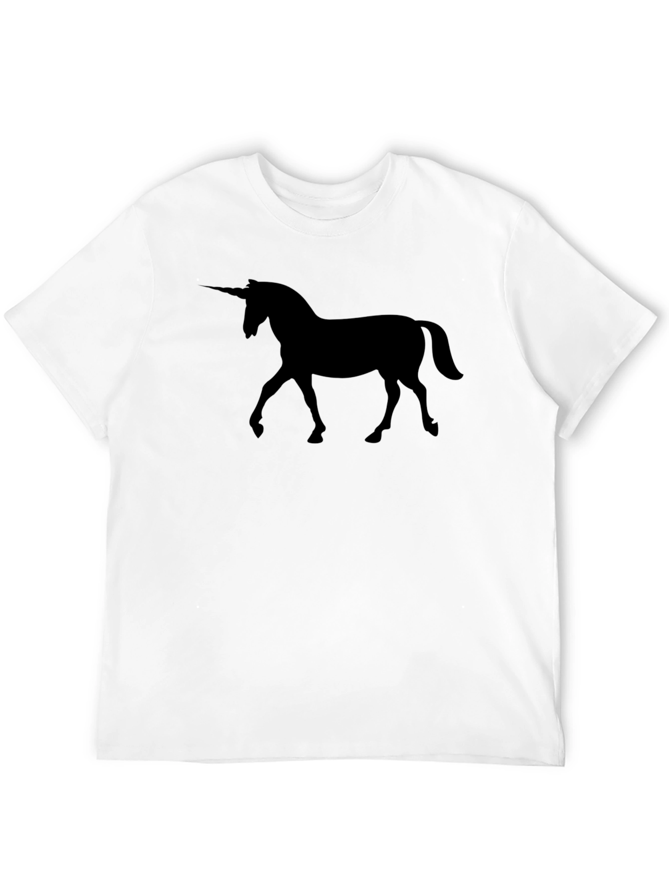 Unicorn Silhouette Graphic Black T-Shirt