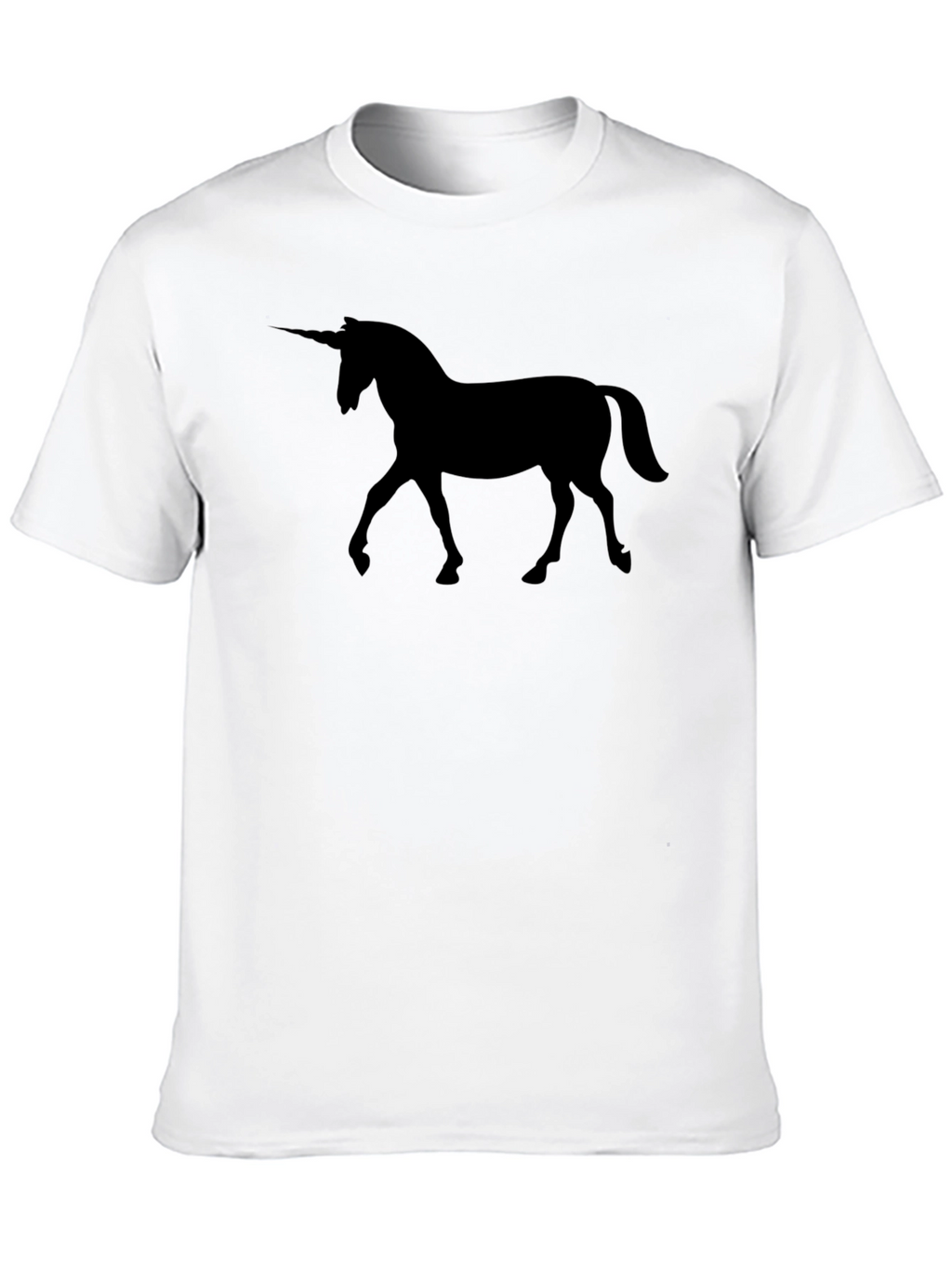 Unicorn Silhouette Graphic Black T-Shirt