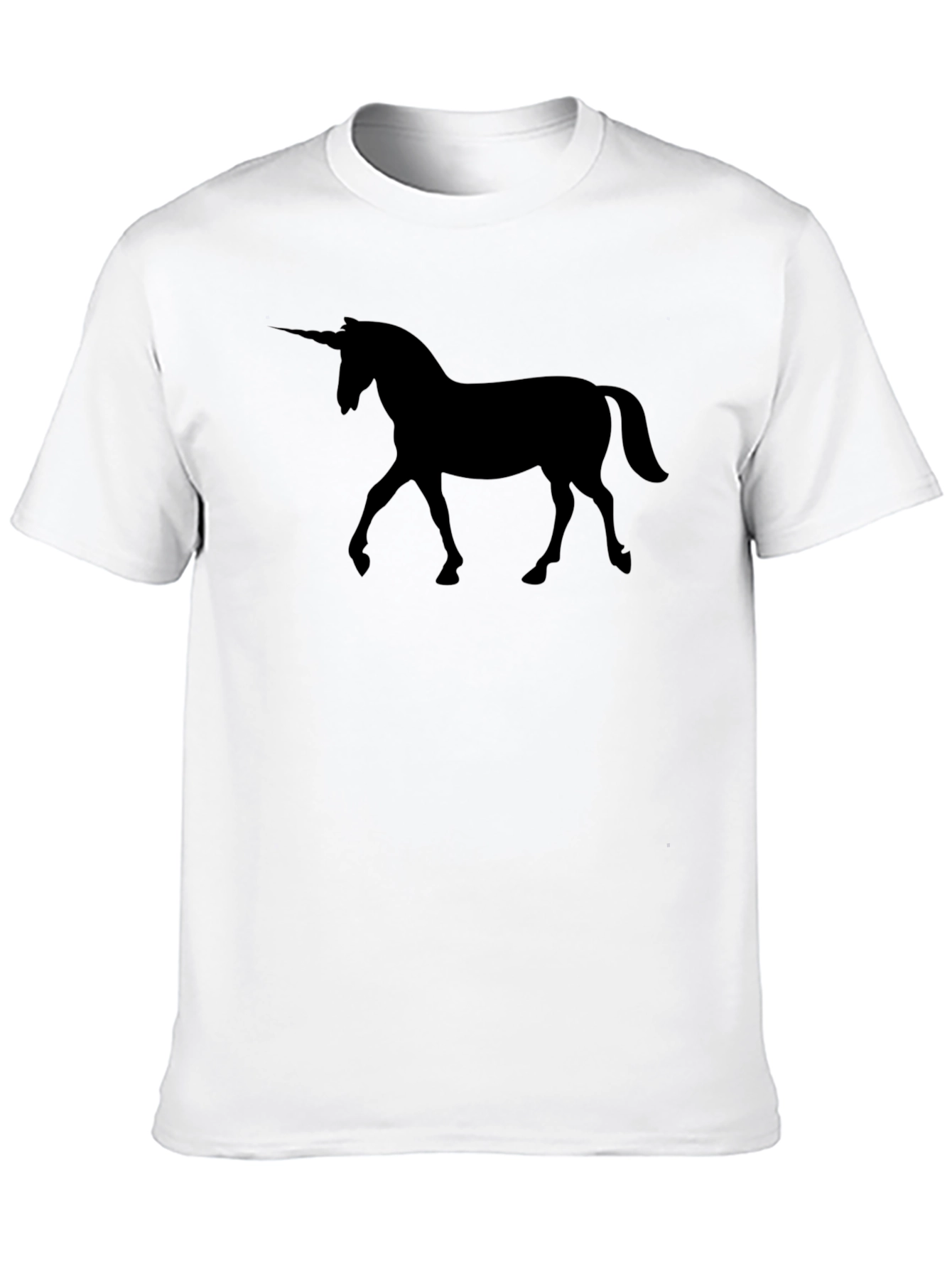 Unicorn Silhouette Graphic Black T-Shirt