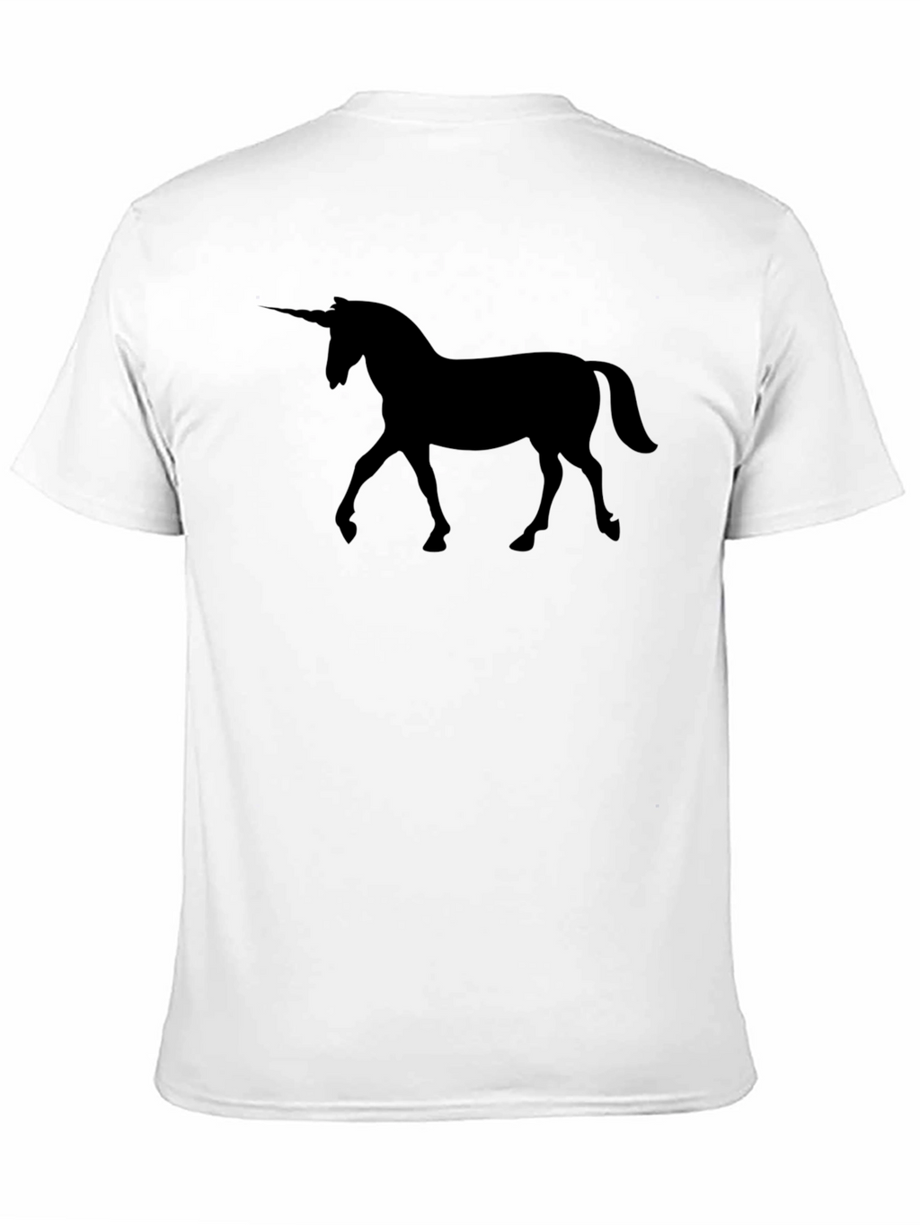 Unicorn Silhouette Graphic Black T-Shirt