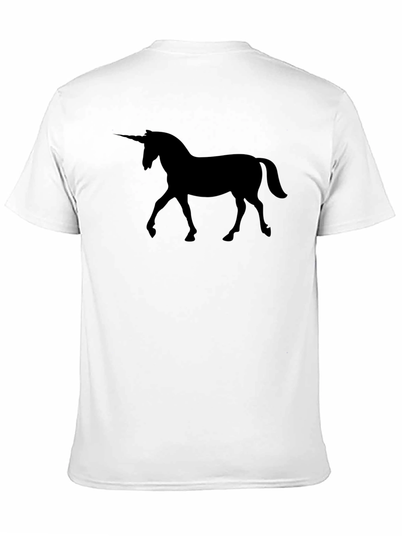 Unicorn Silhouette Graphic Black T-Shirt