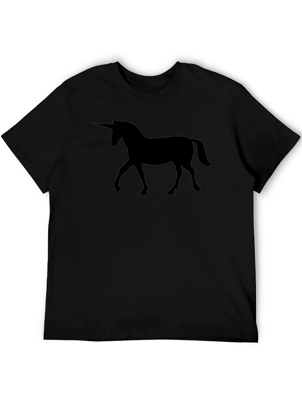 Unicorn Silhouette Graphic Black T-Shirt