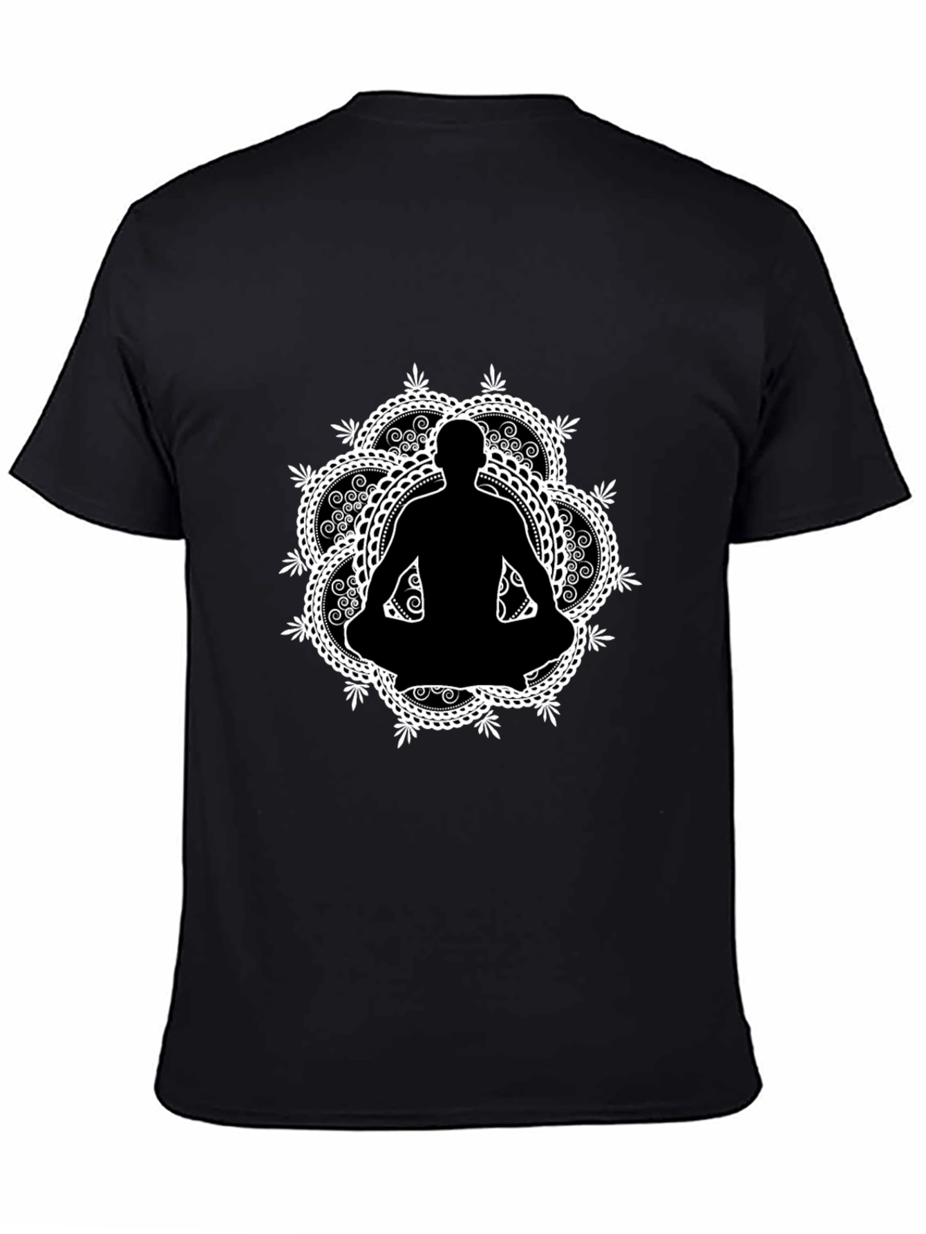 Meditative Mandala T-Shirt - Black Yoga Tee