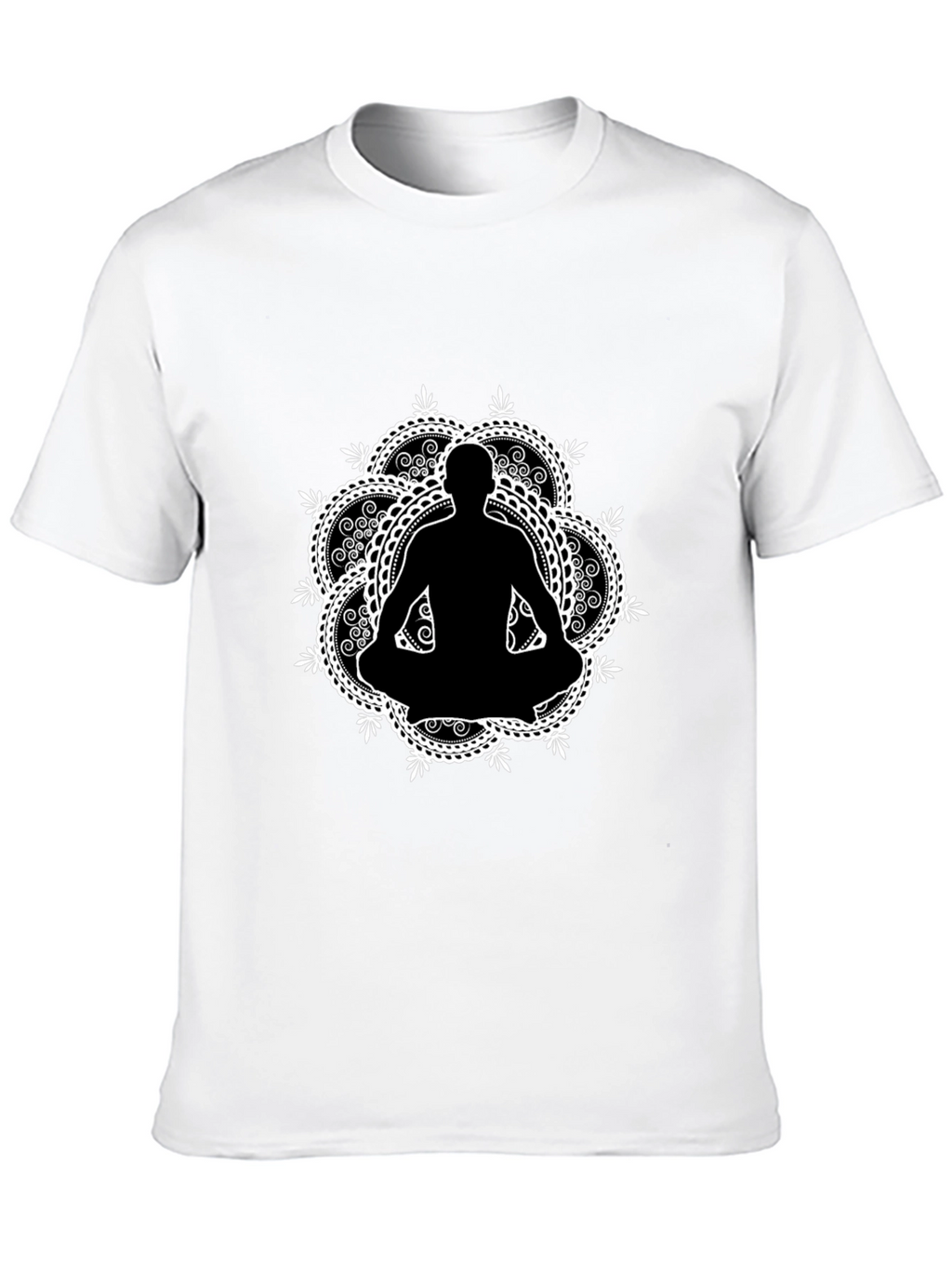 Meditative Mandala T-Shirt - Black Yoga Tee