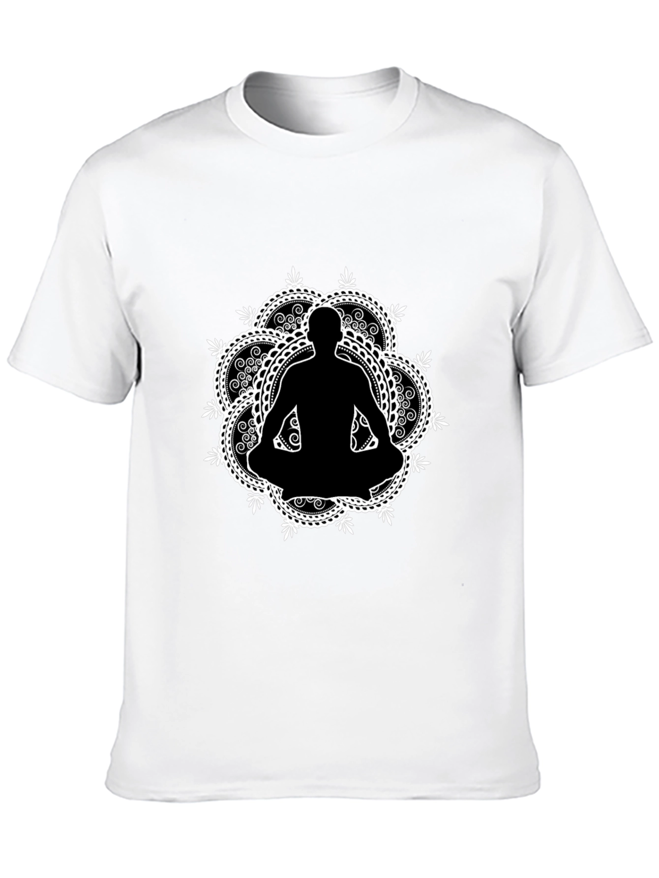 Meditative Mandala T-Shirt - Black Yoga Tee