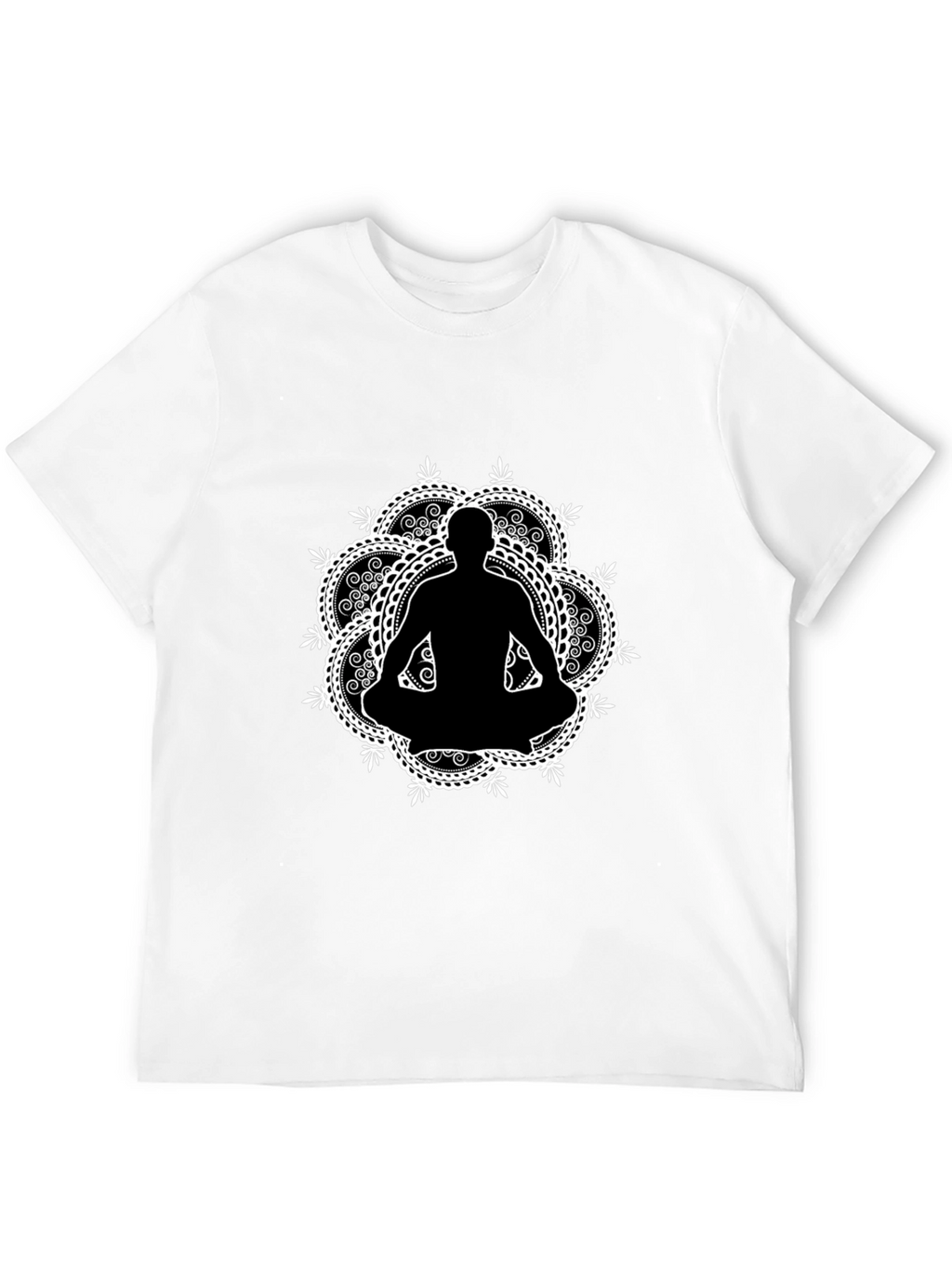 Meditative Mandala T-Shirt - Black Yoga Tee
