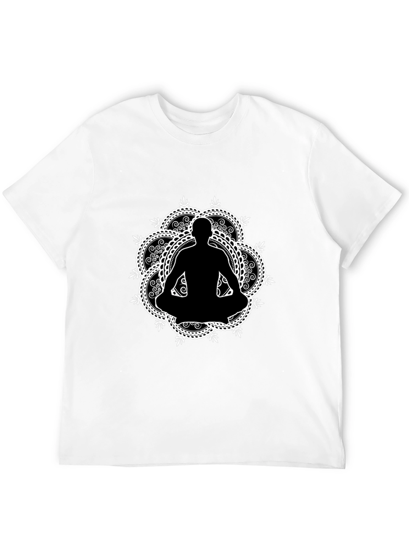 Meditative Mandala T-Shirt - Black Yoga Tee