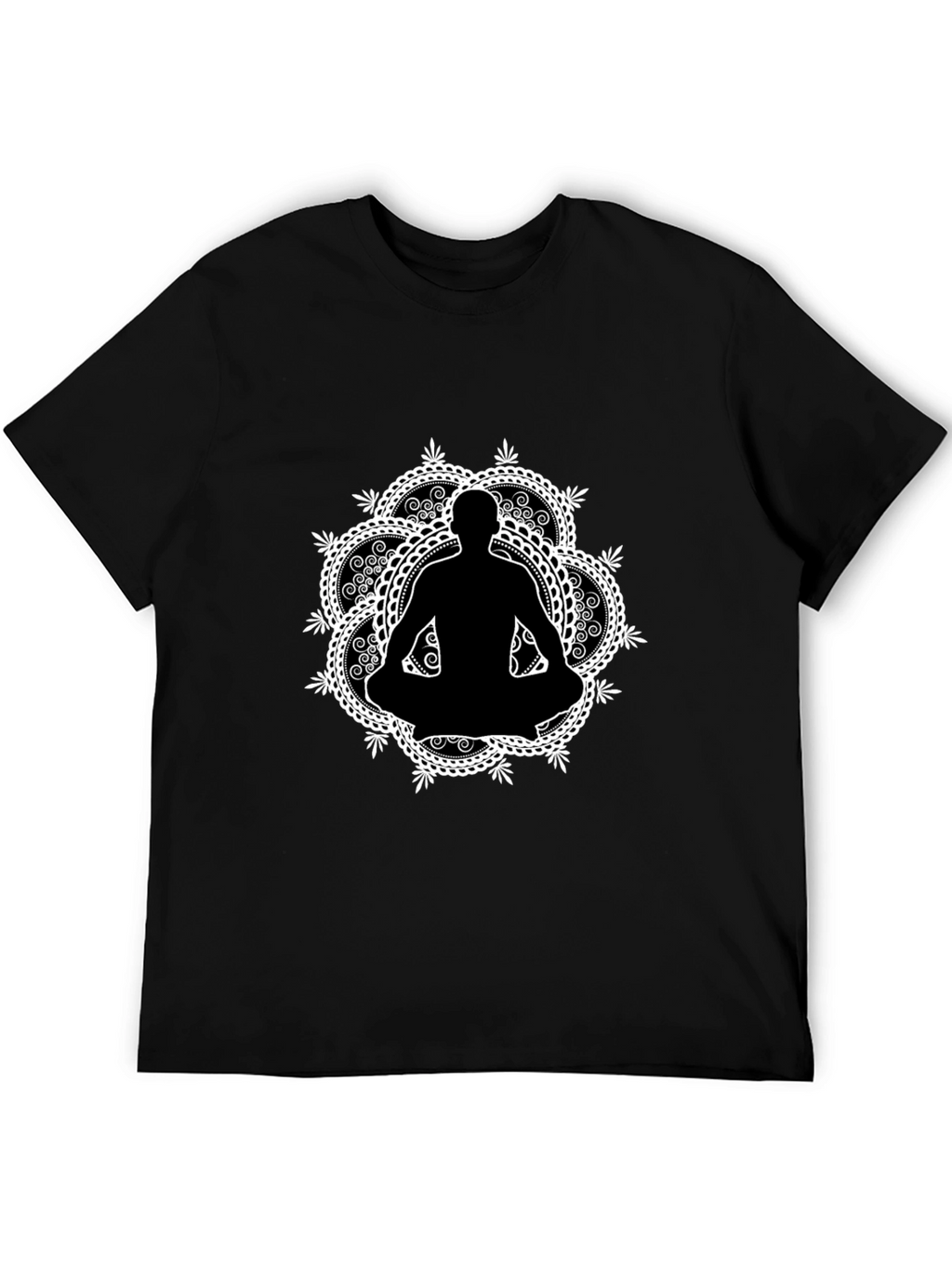 Meditative Mandala T-Shirt - Black Yoga Tee