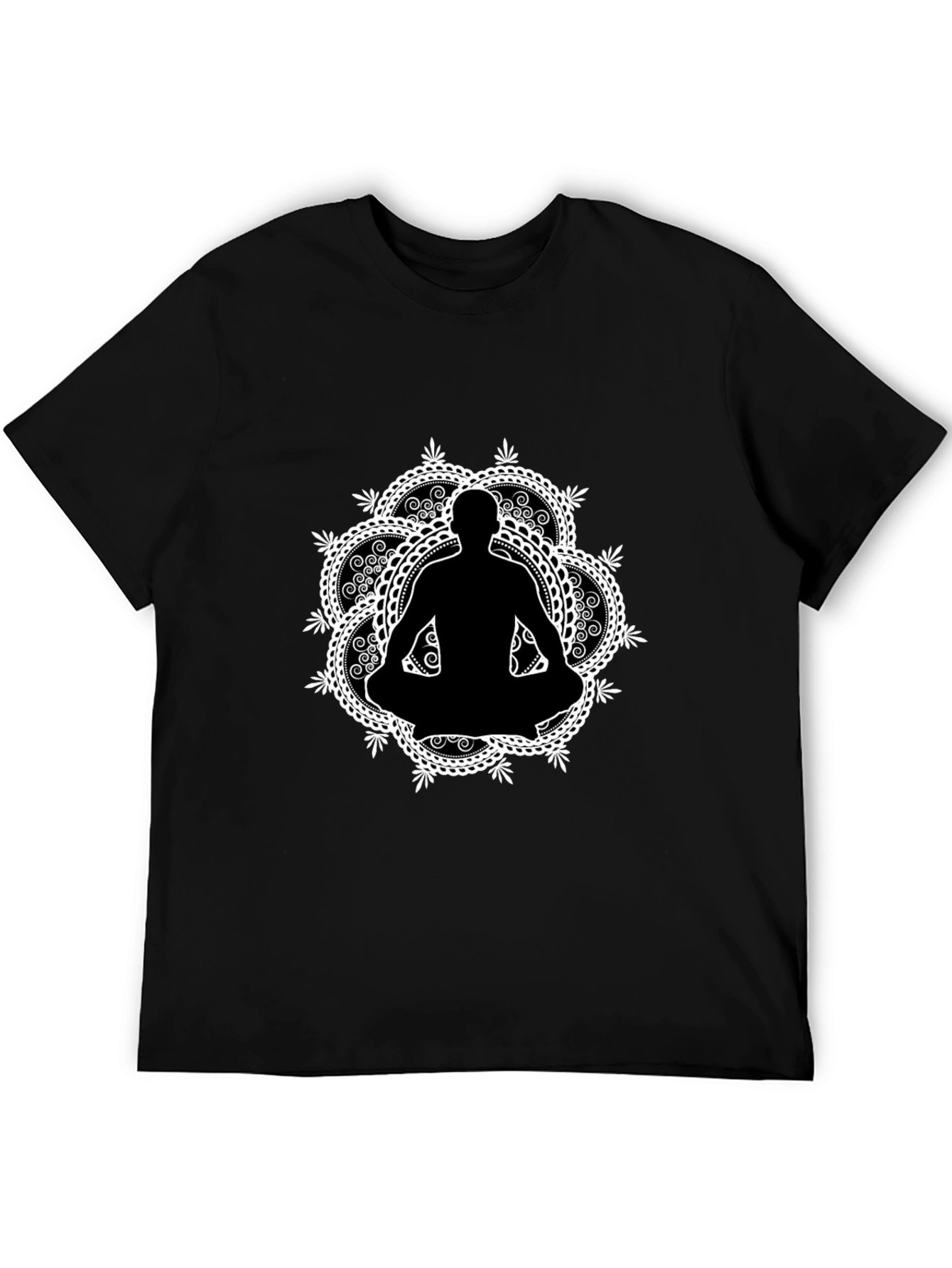 Meditative Mandala T-Shirt - Black Yoga Tee