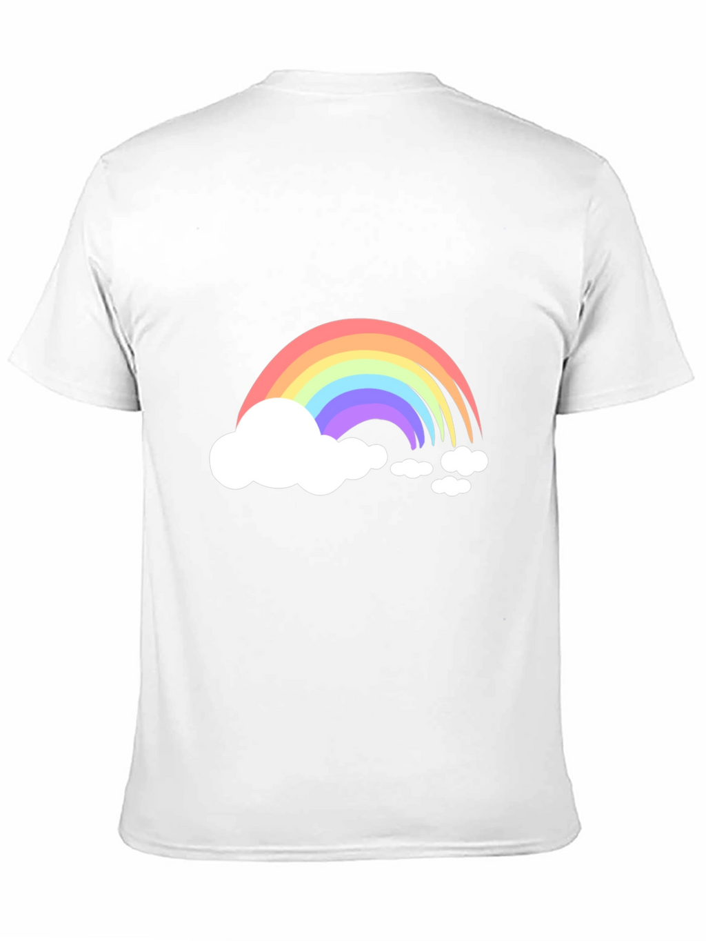Rainbow Cloud Graphic Tee - Black Cotton Blend