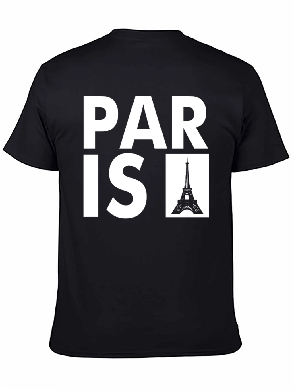 Paris Eiffel Tower Black Graphic Tee