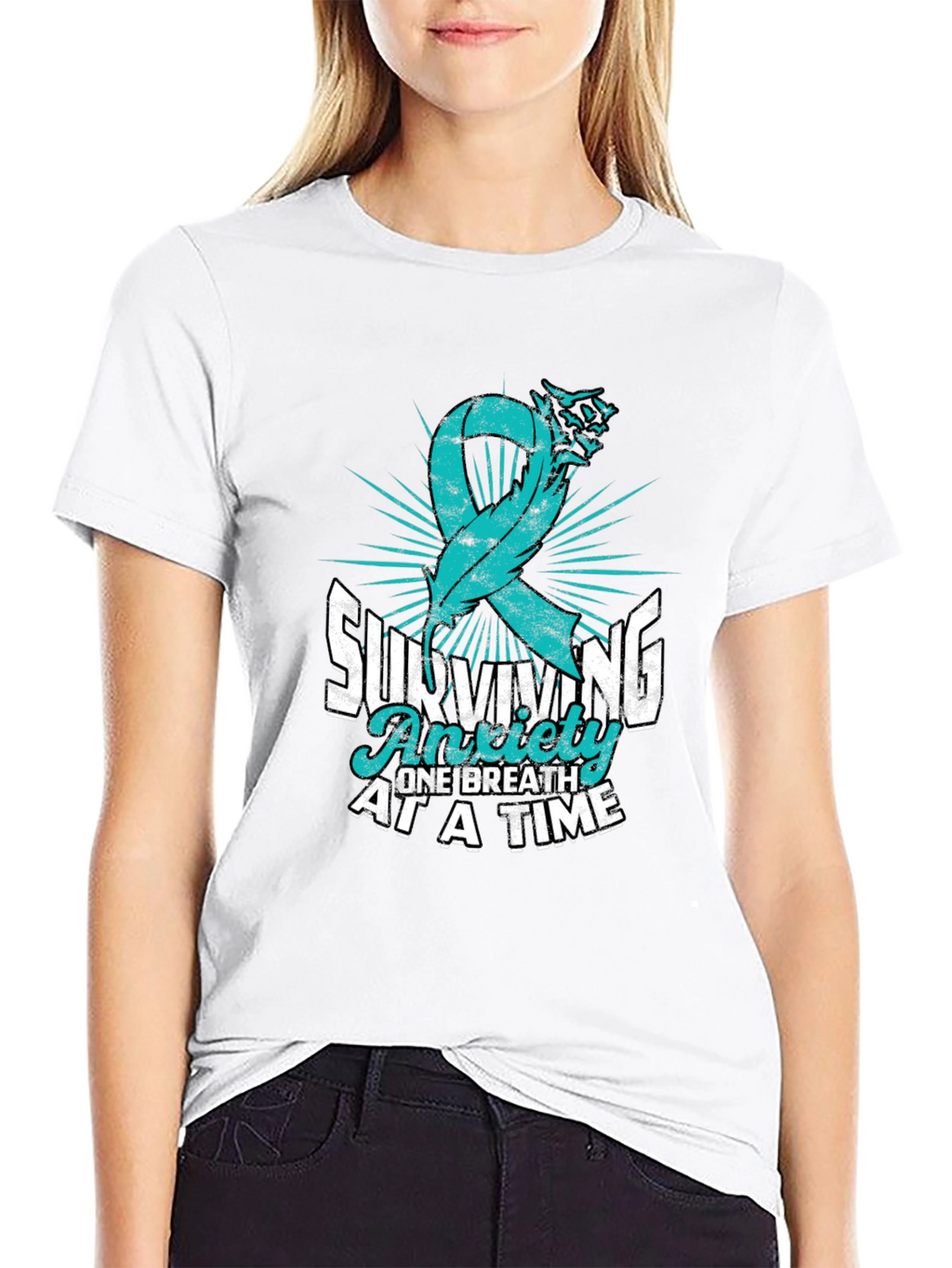 Anxiety Awareness Ribbon T-Shirt