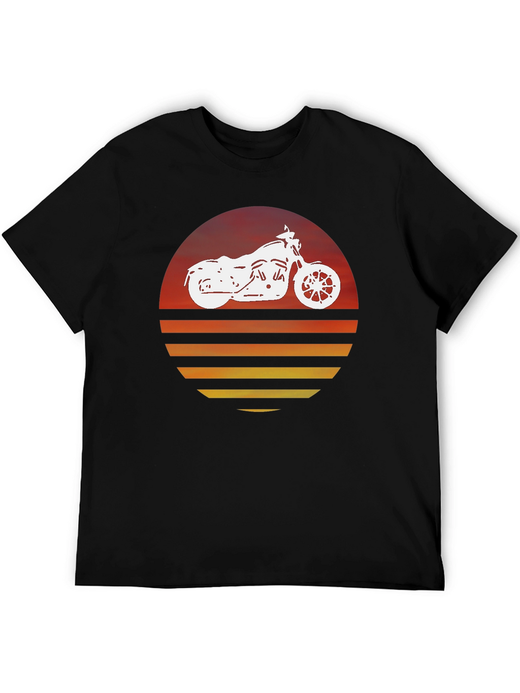 Motorcycle Sunset Graphic Tee - Ride in Style!