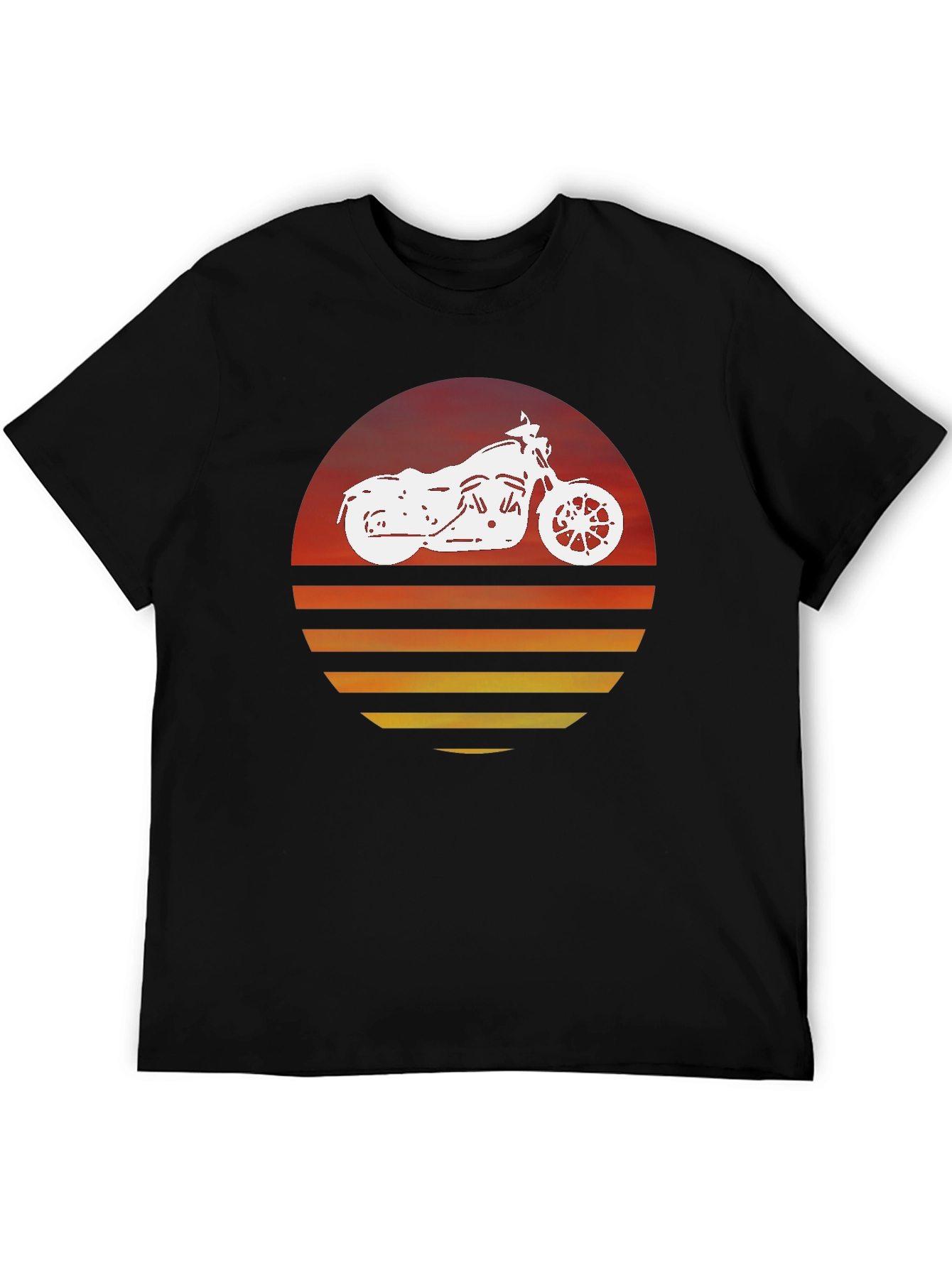 Motorcycle Sunset Graphic Tee - Ride in Style!